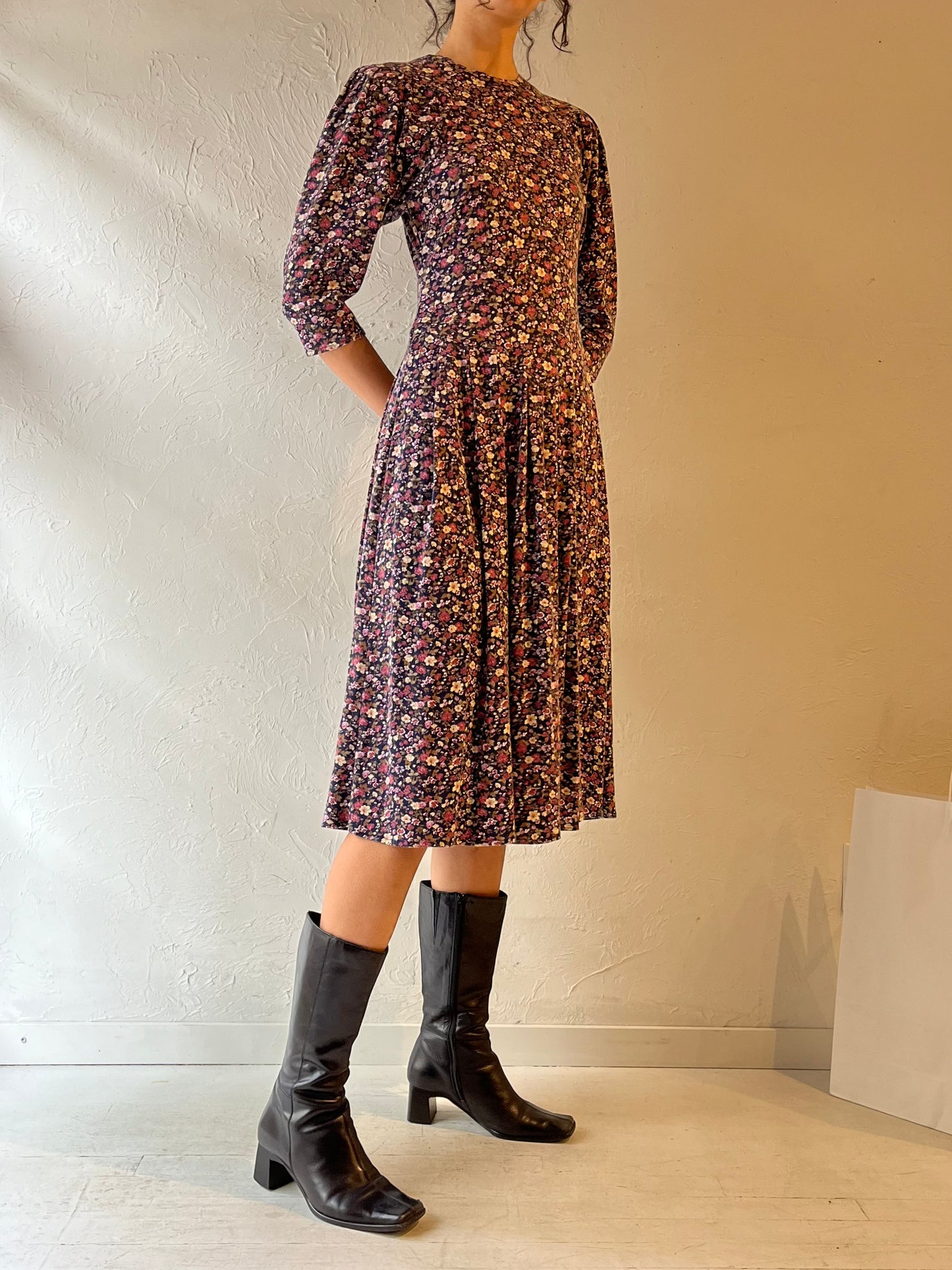 90s ‘Byer Too’ Long Sleeve Floral Dress / Small - Medium