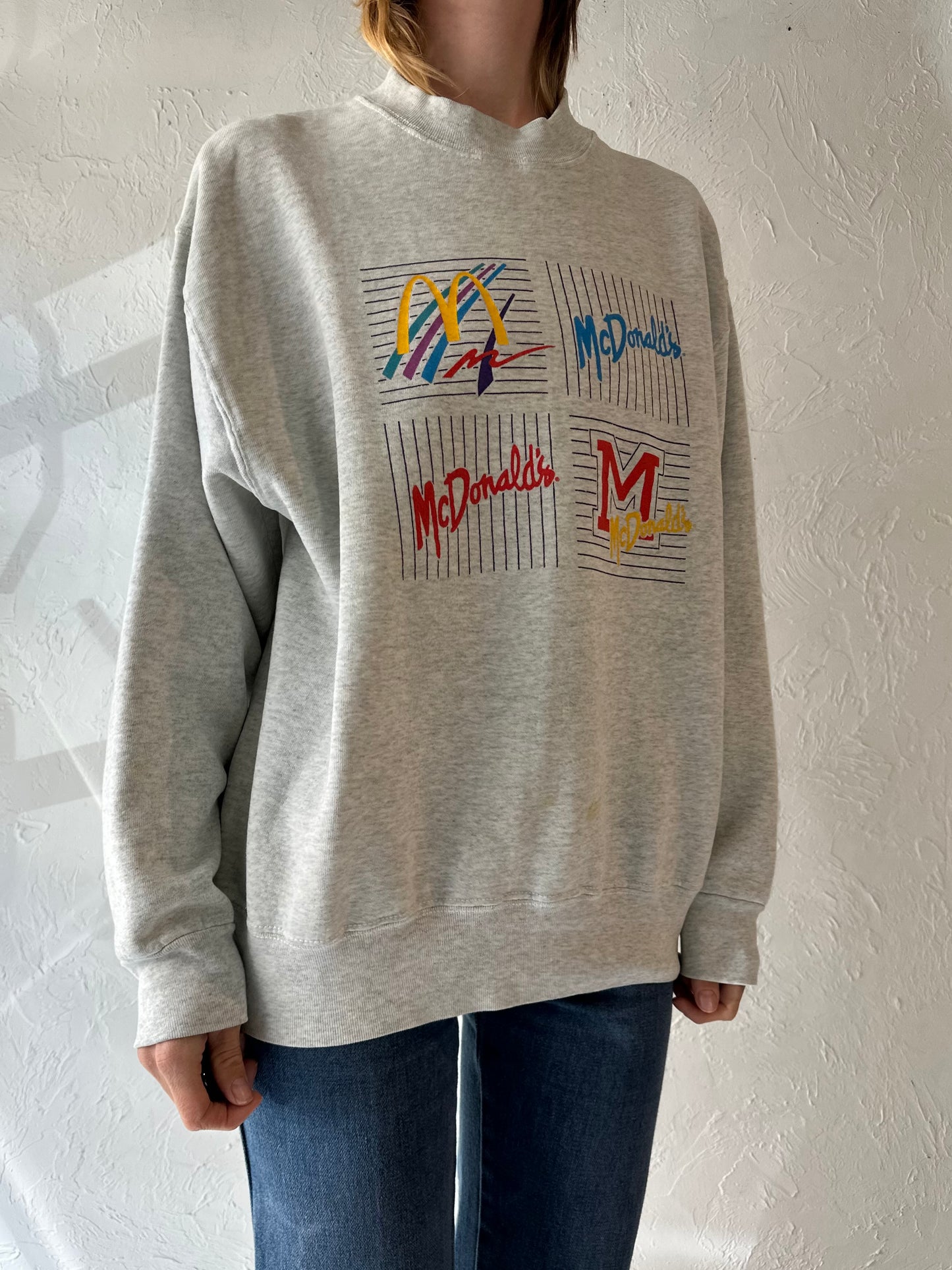 90s 'Mcdonalds' Fruit Of The Loom Crew Neck Sweatshirt / Large