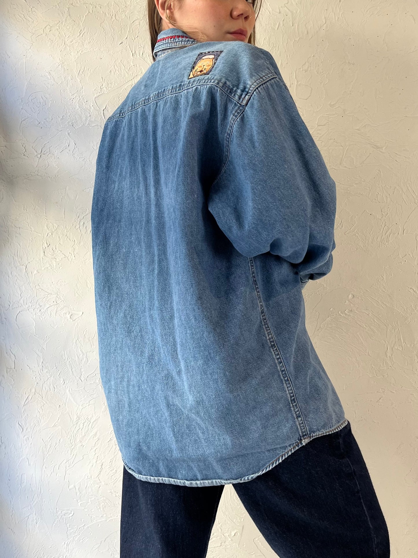 90s ‘Sunbelt’ Denim Cat Oxford / Small