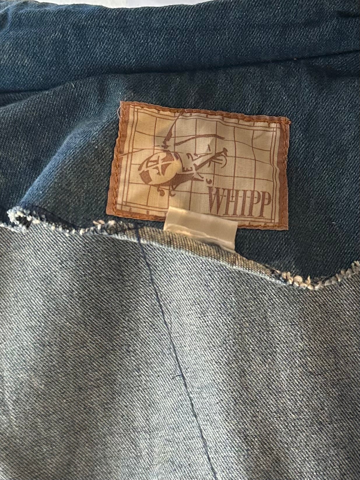 90s 'Whipp' Denim Fringe Jacket / Medium