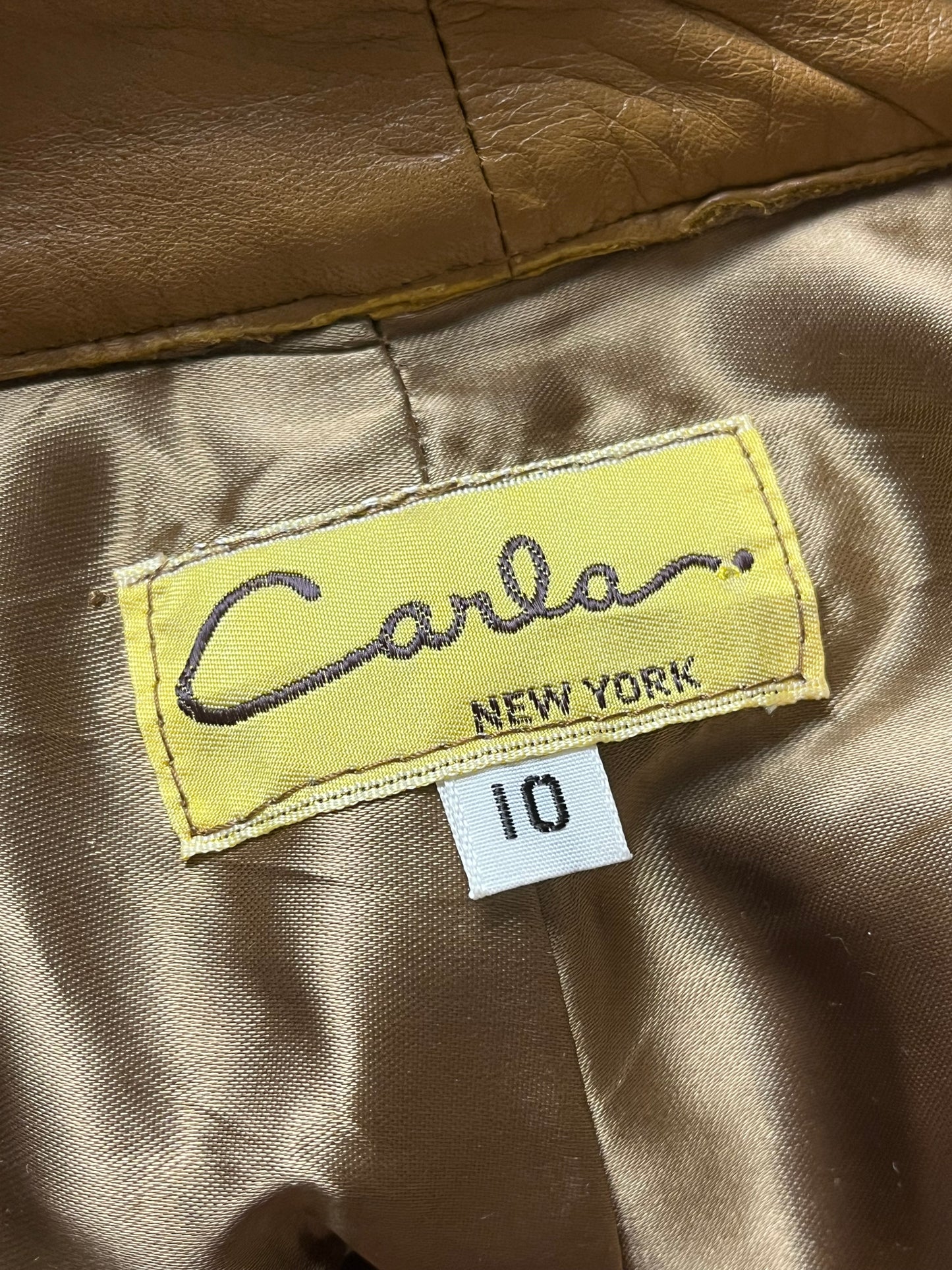 80s 'Carla' Brown Leather Pants / Medium