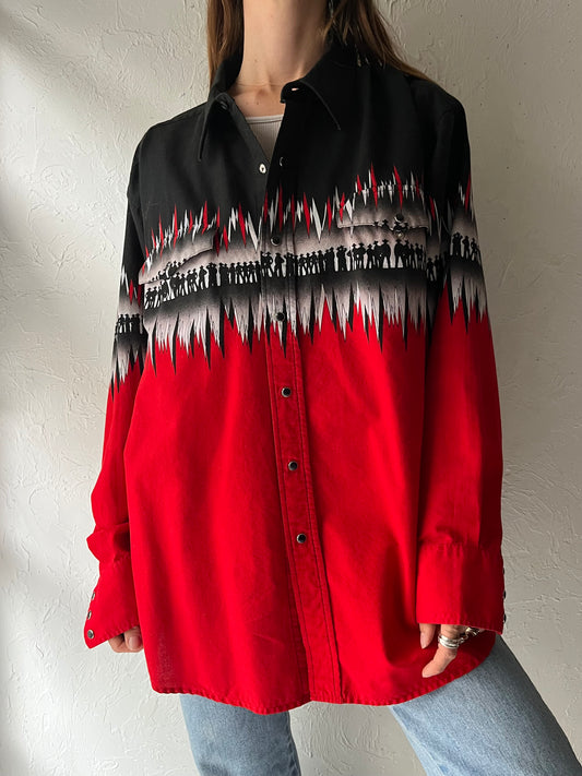 Vintage 'Brooks & Dunn Pandhandle Slim' Western Snap Up Shirt / XL