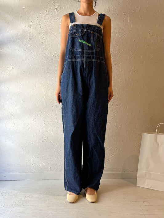 Y2K ‘Key’ Dark Wash Denim Overalls / Large