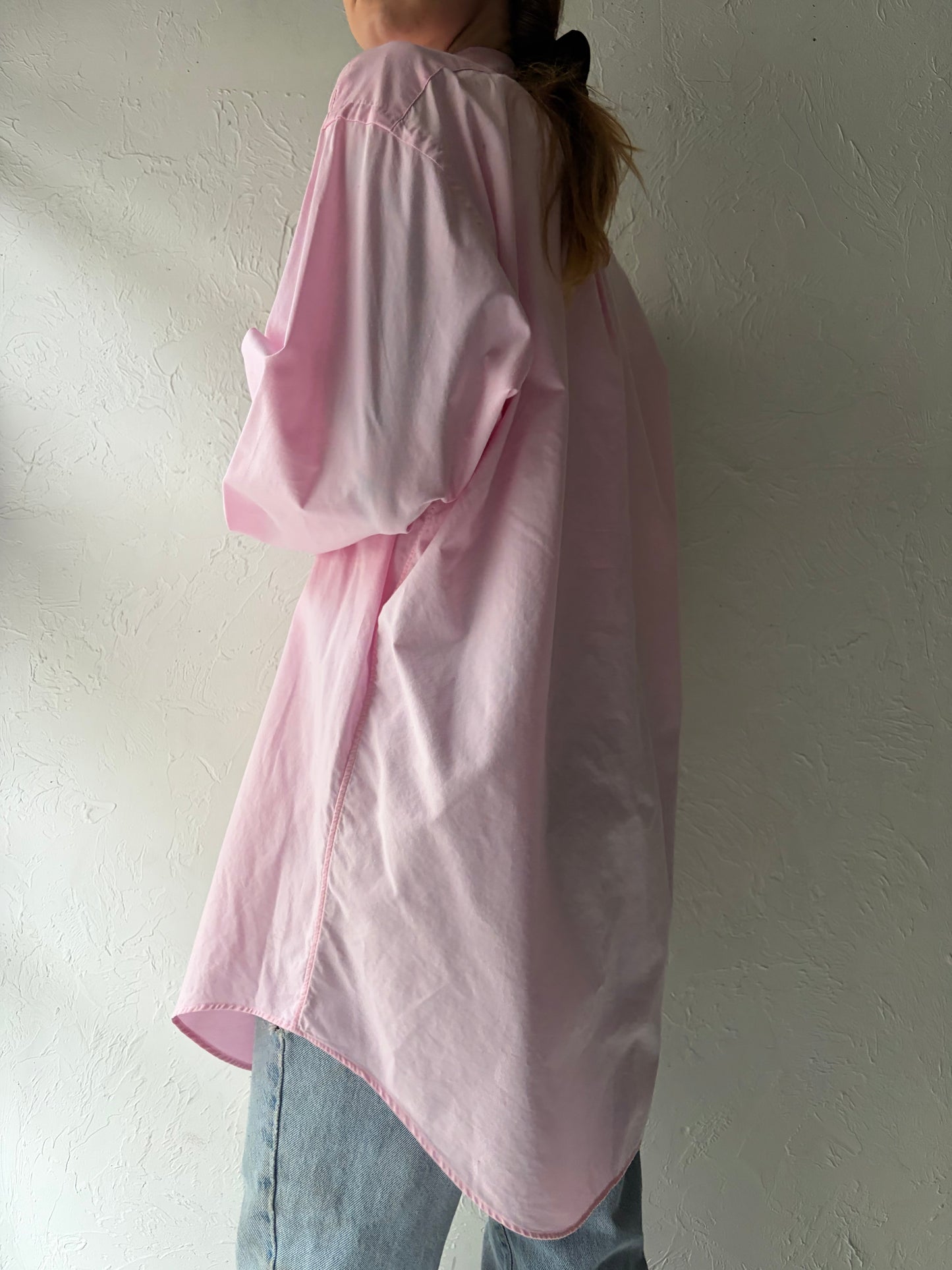 Y2k 'Ralph Lauren' Pink Button Up Shirt / Large