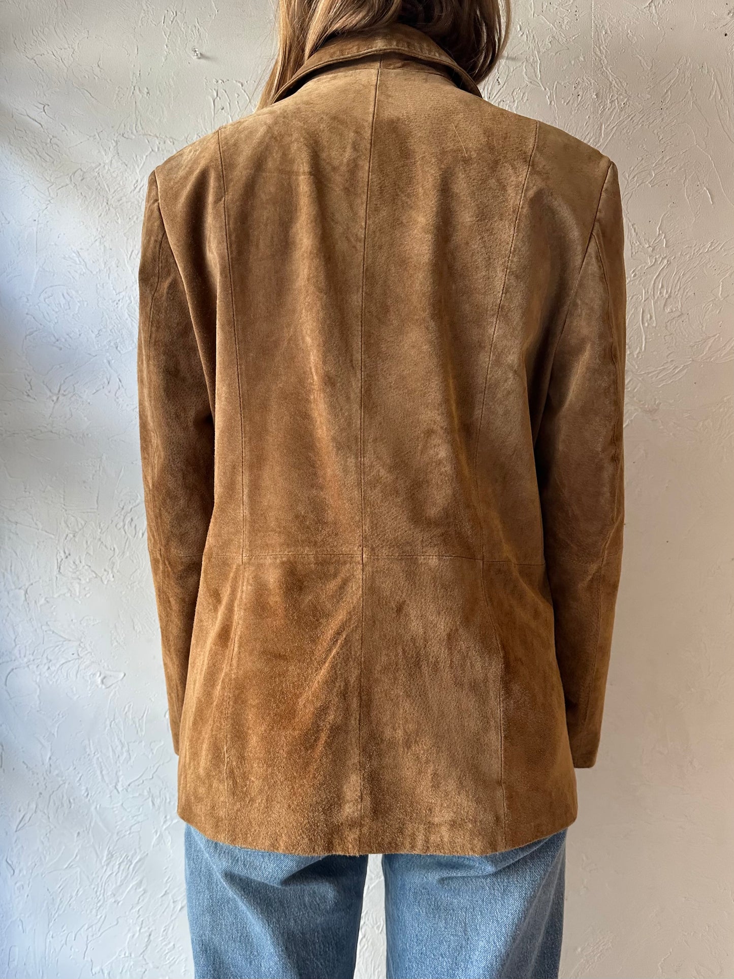 Y2K ‘AR’ Brown Suede Leather Jacket / Medium