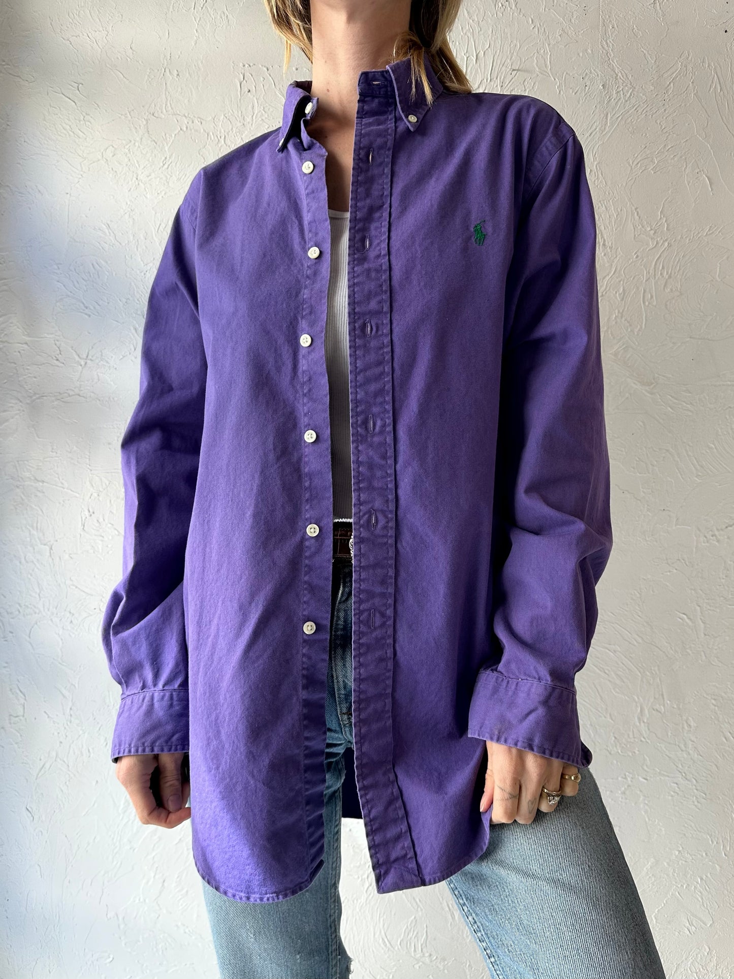 Vintage 'Ralph Lauren' Purple Button Up Shirt / Small