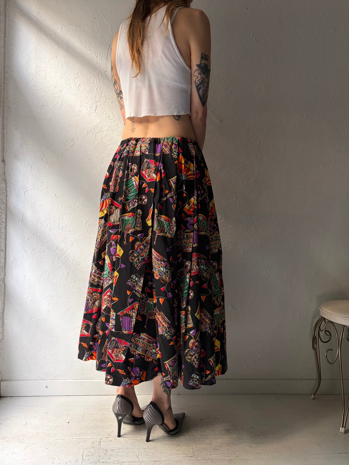 Vintage Handmade Circus Novelty Skirt / Medium