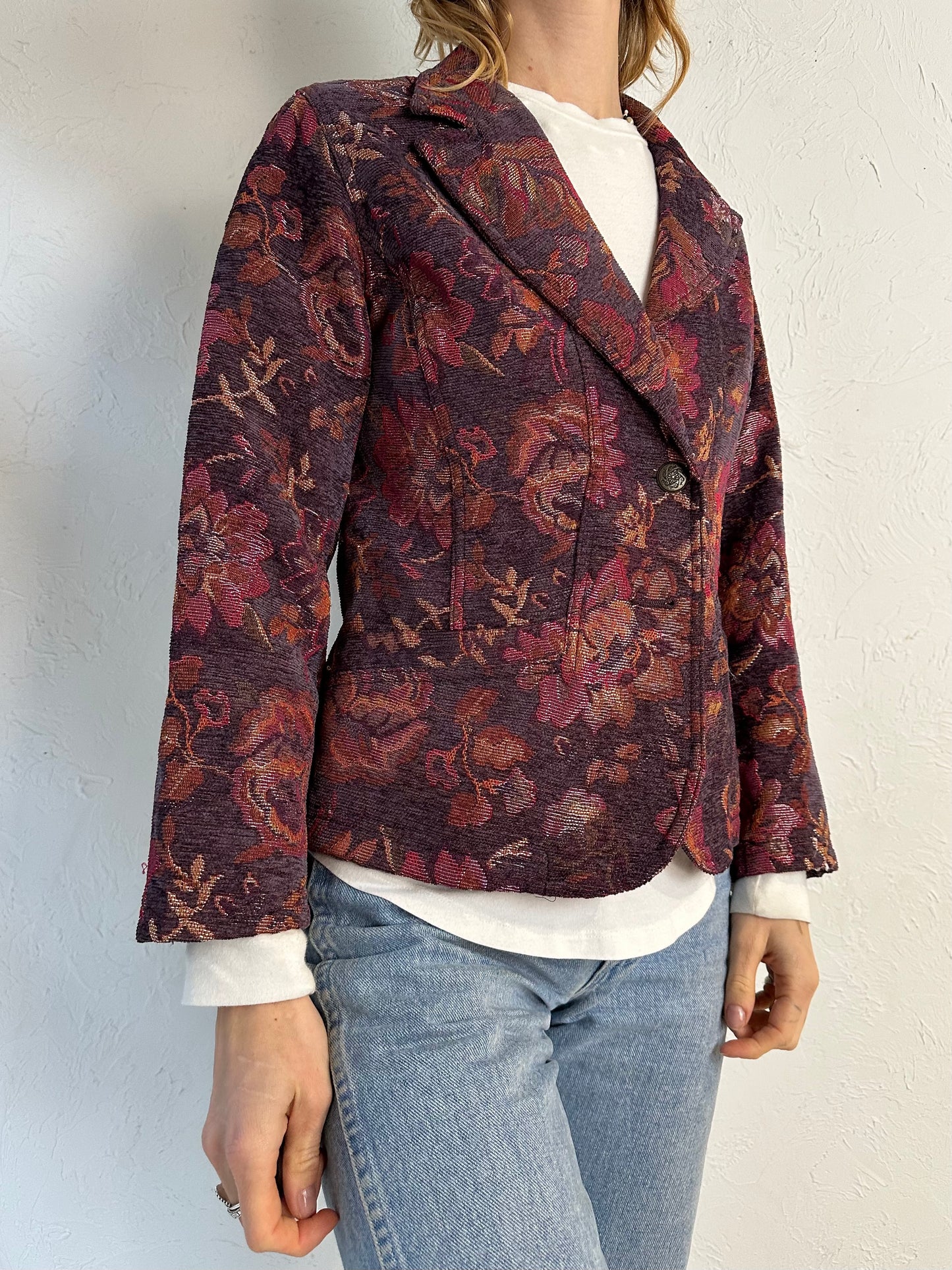 Y2k 'Coldwater Creek Floral Tapestry Jacket / Small