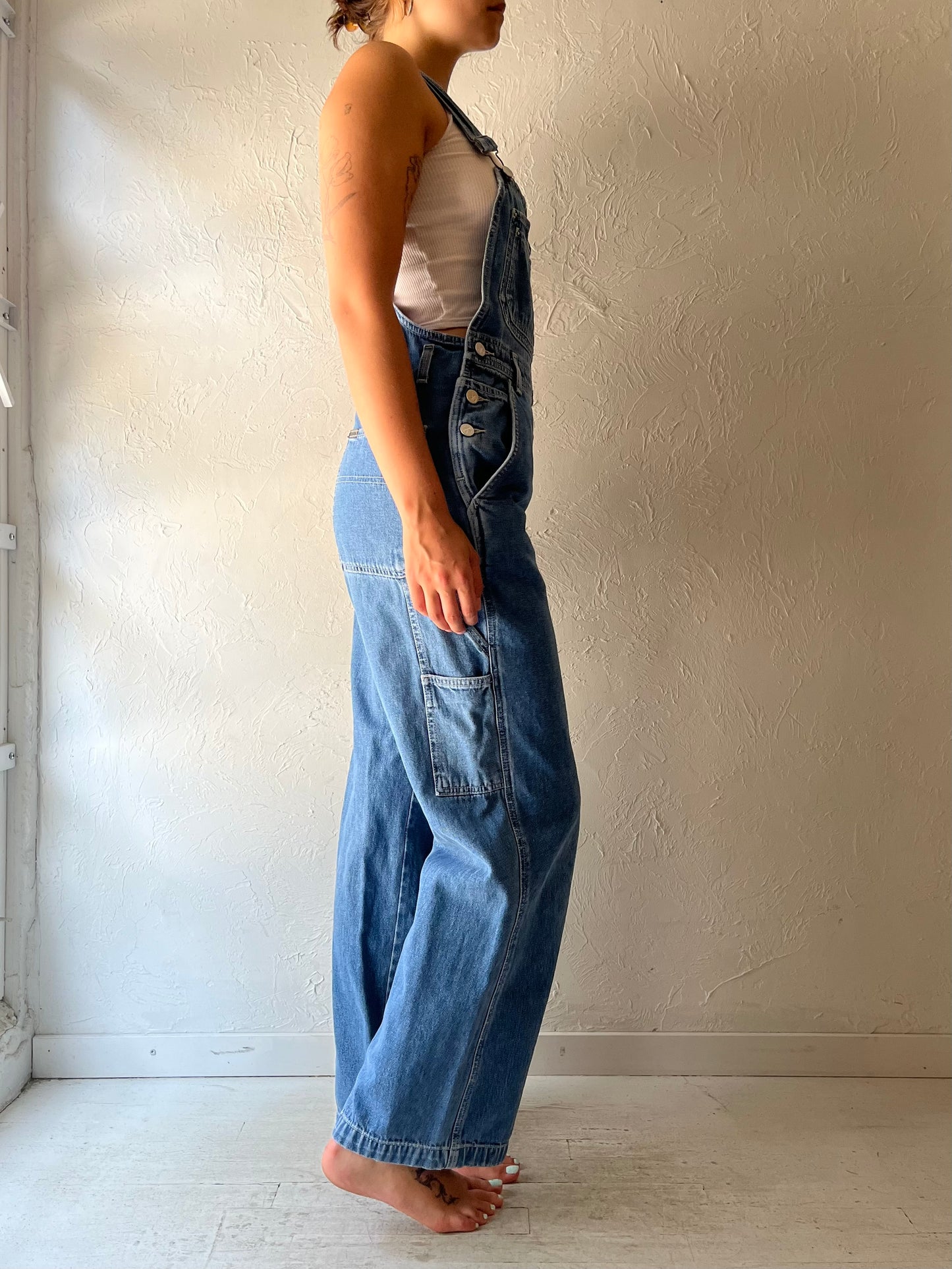 90s 'Calvin Klein' Denim Overalls / Small