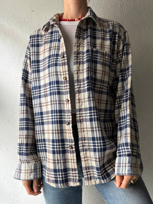 90s 'Gap' Plaid Preppy Grunge Core Workwear Button Up Shirt / Medium