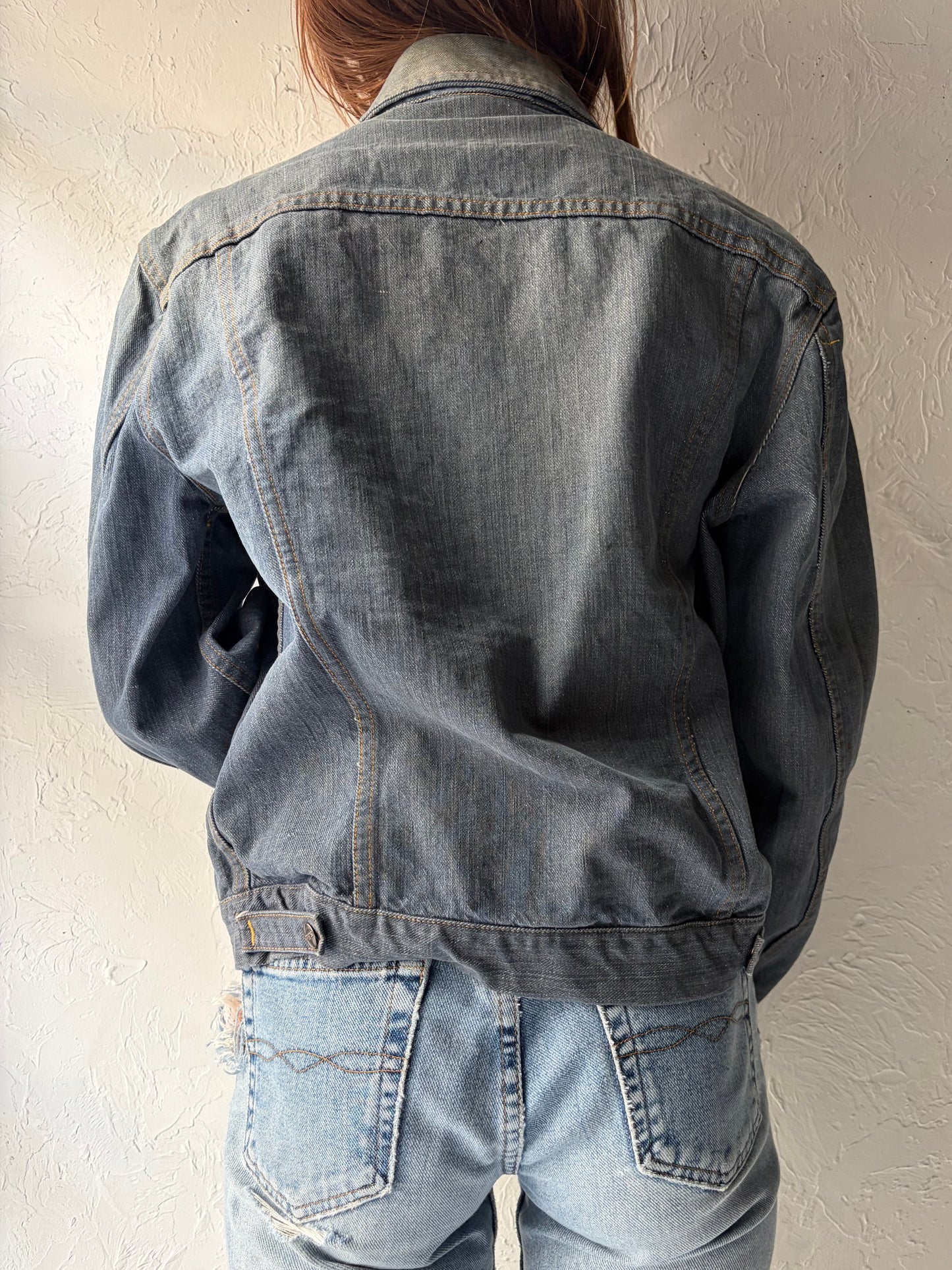 70s 'GWG' Denim Western Snap Up Cowboy Jean Jacket / Union Made / Medium