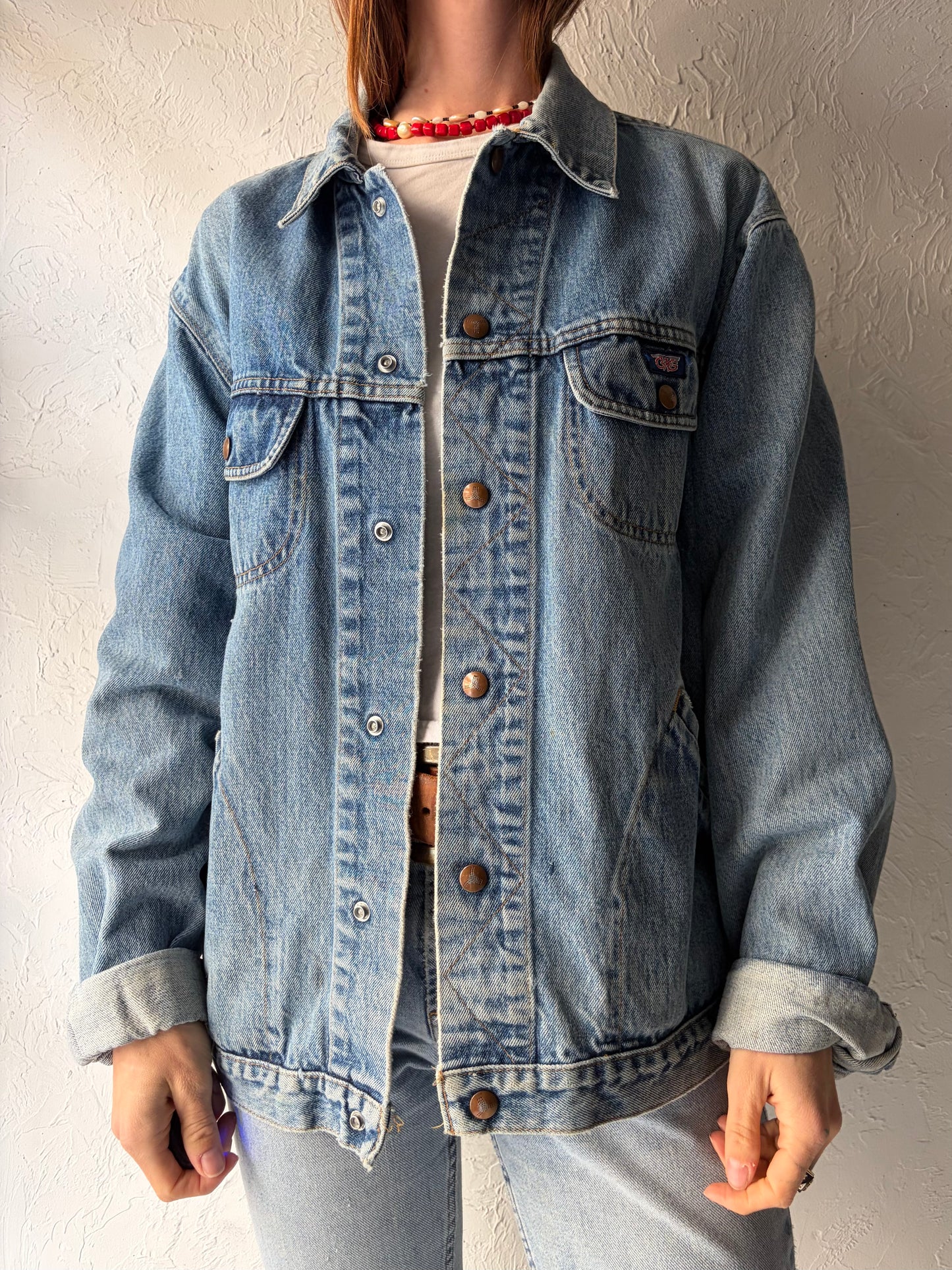 Vintage 'GWG' Snap Up Denim Jacket / Large