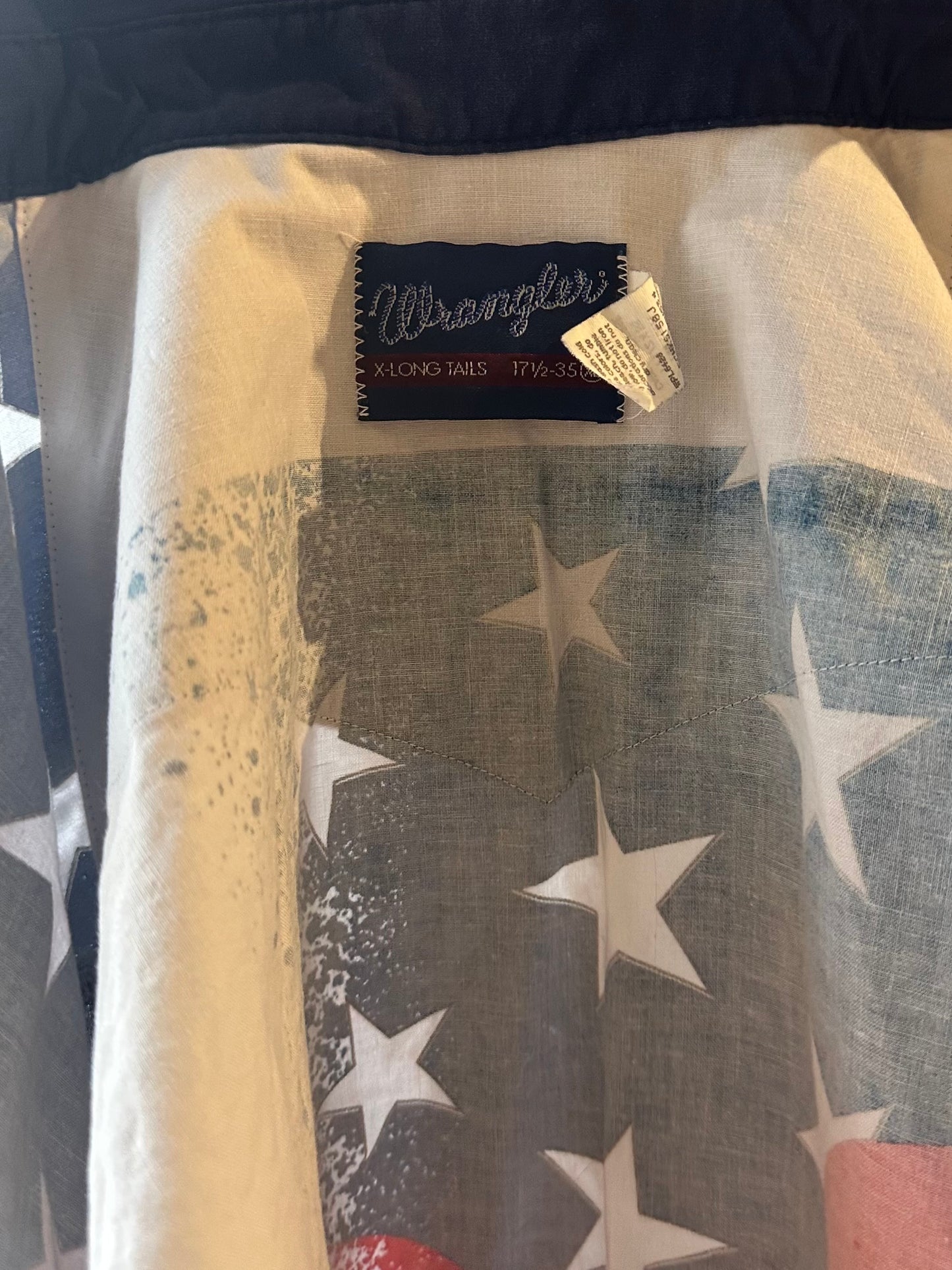 90s 'Wrangler' Cotton Western Pearl Snap Shirt / Large