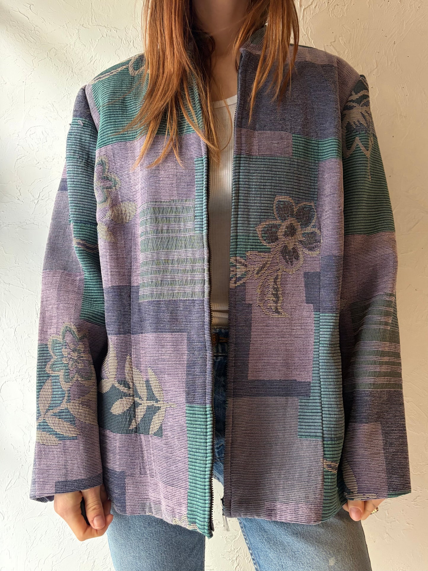 Y2k 'Alfred Dunner' Tapestry Jacket / XL