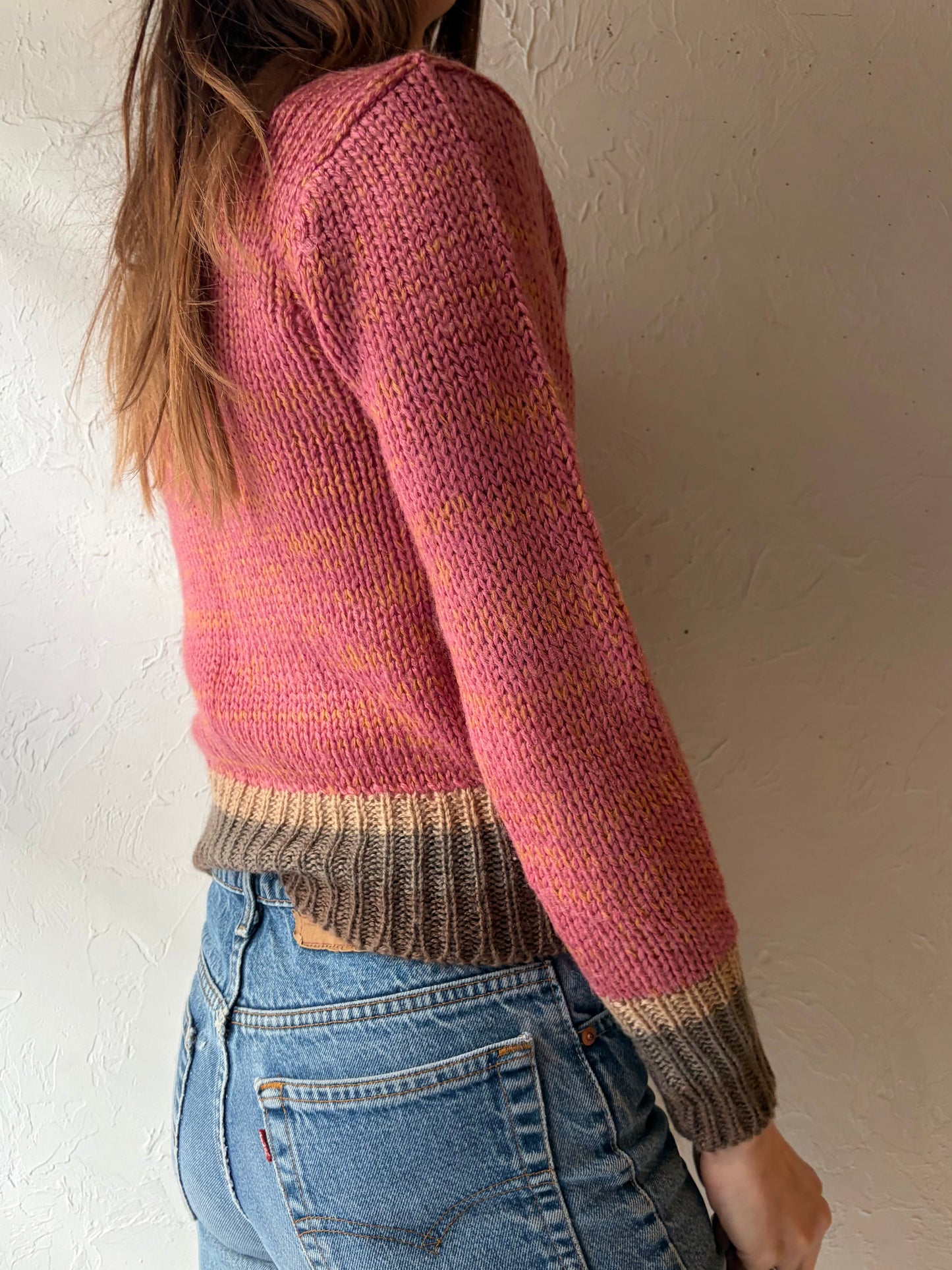 70s 'Collage' Tree Sweater / Small