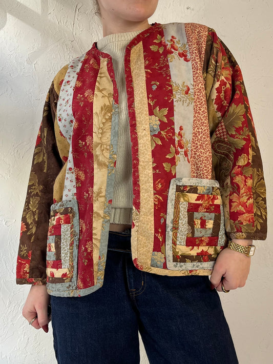 Vintage Handmade Quilt Jacket / Medium