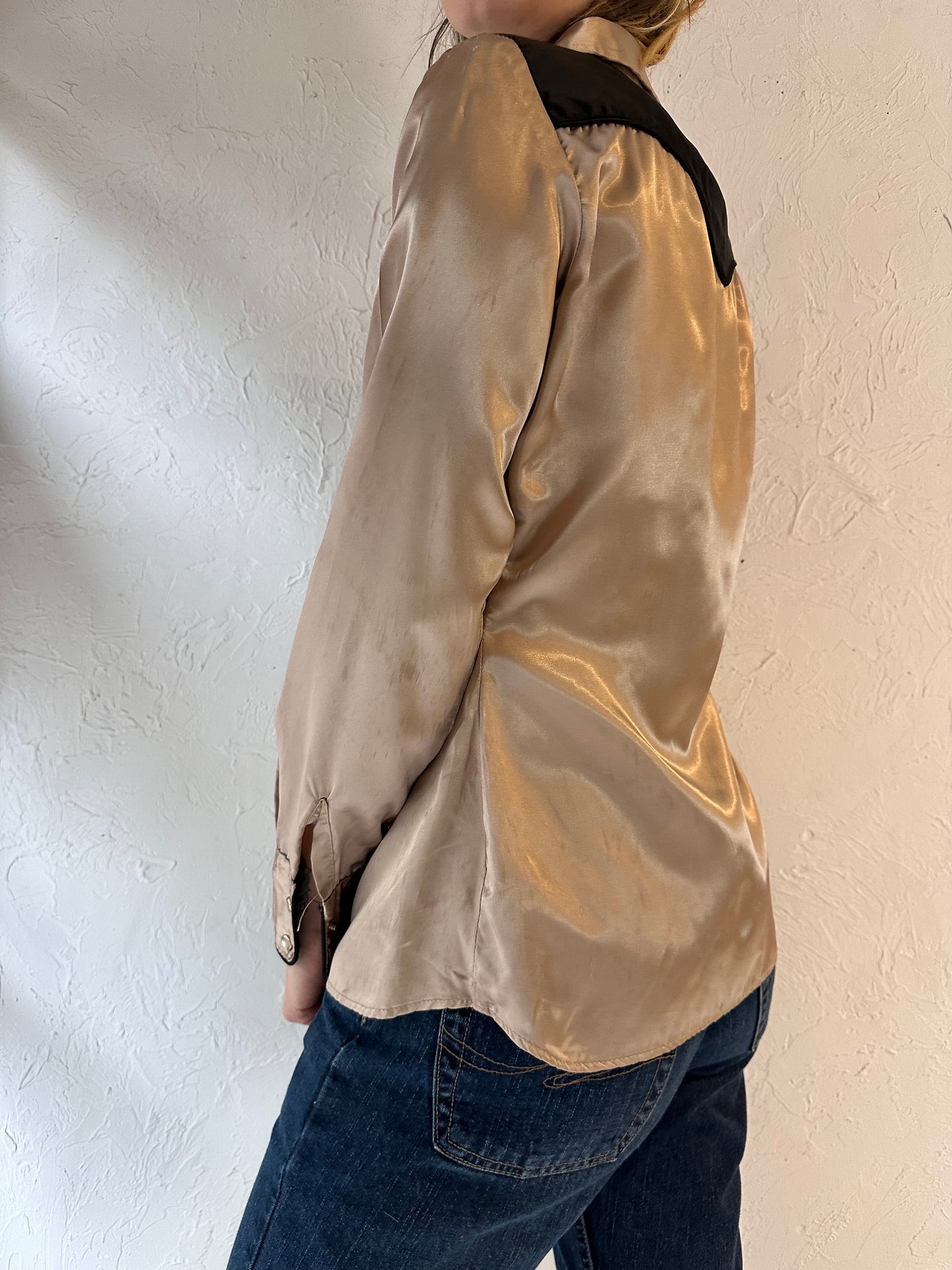 Vintage 'Kenny Rogers' Silky Pearl Snap Western Shirt / Small