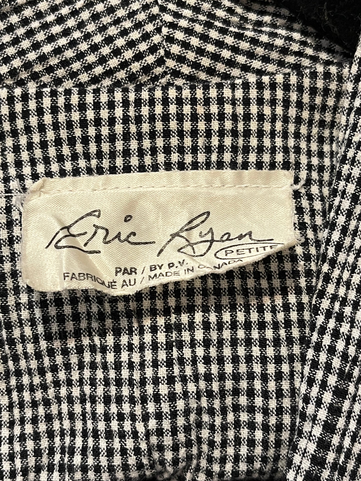 90s 'Eric Ryan' Micro Gingham Skirt Set / Small