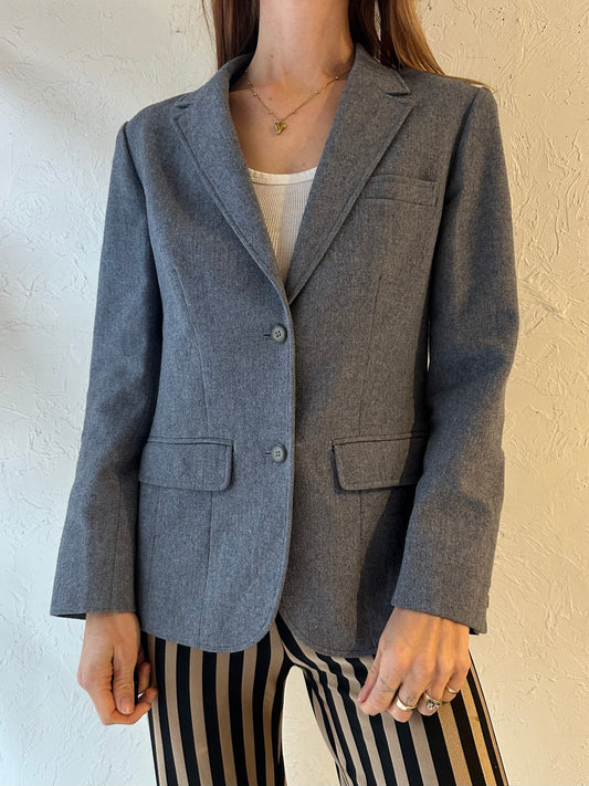 80s ‘Pendleton’ Gray Wool Blazer / Small