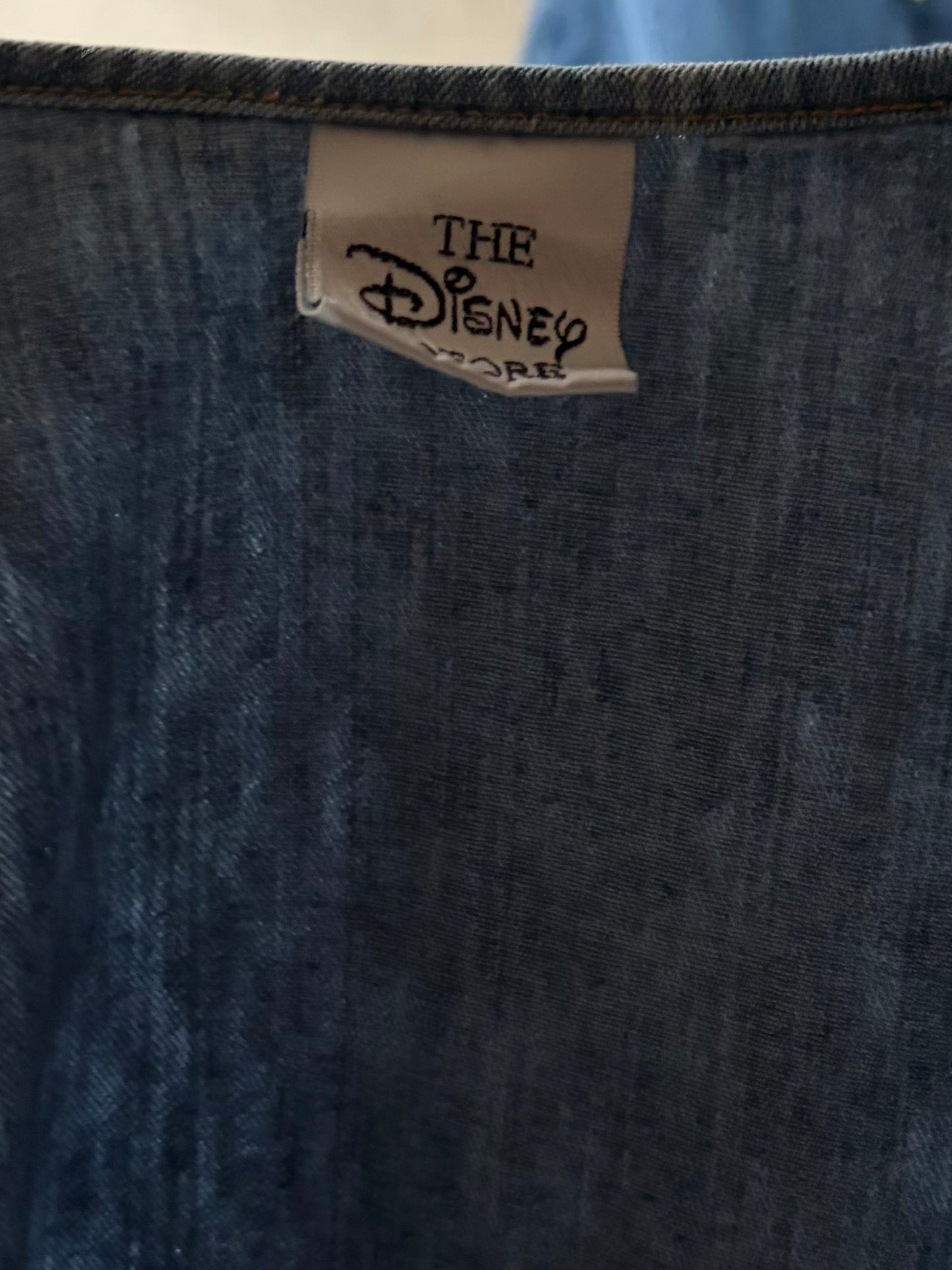 Y2k 'Disney' Denim Button up Midi Dress / Medium