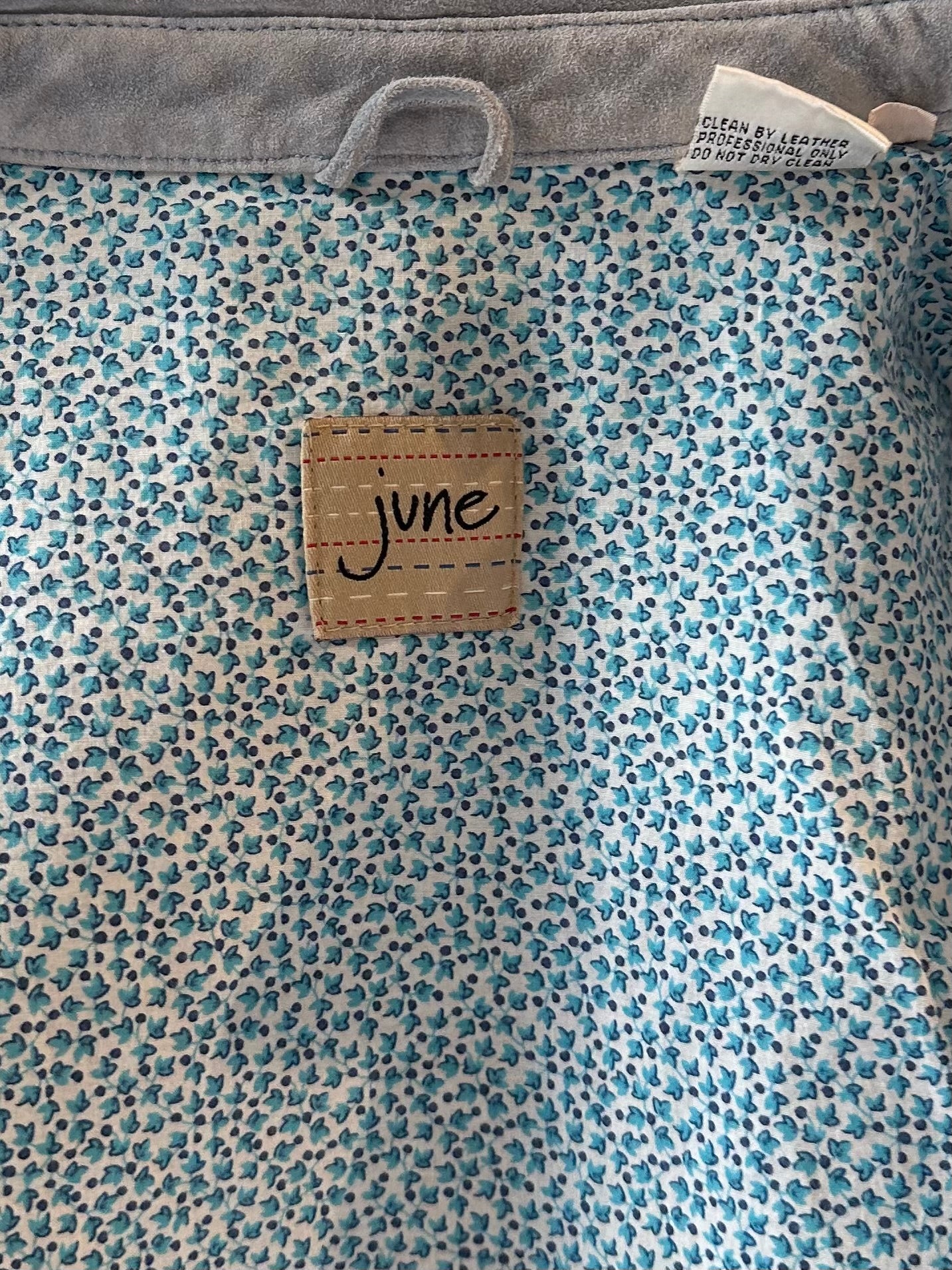 Y2k 'June' Blue Suede Jacket  / Small