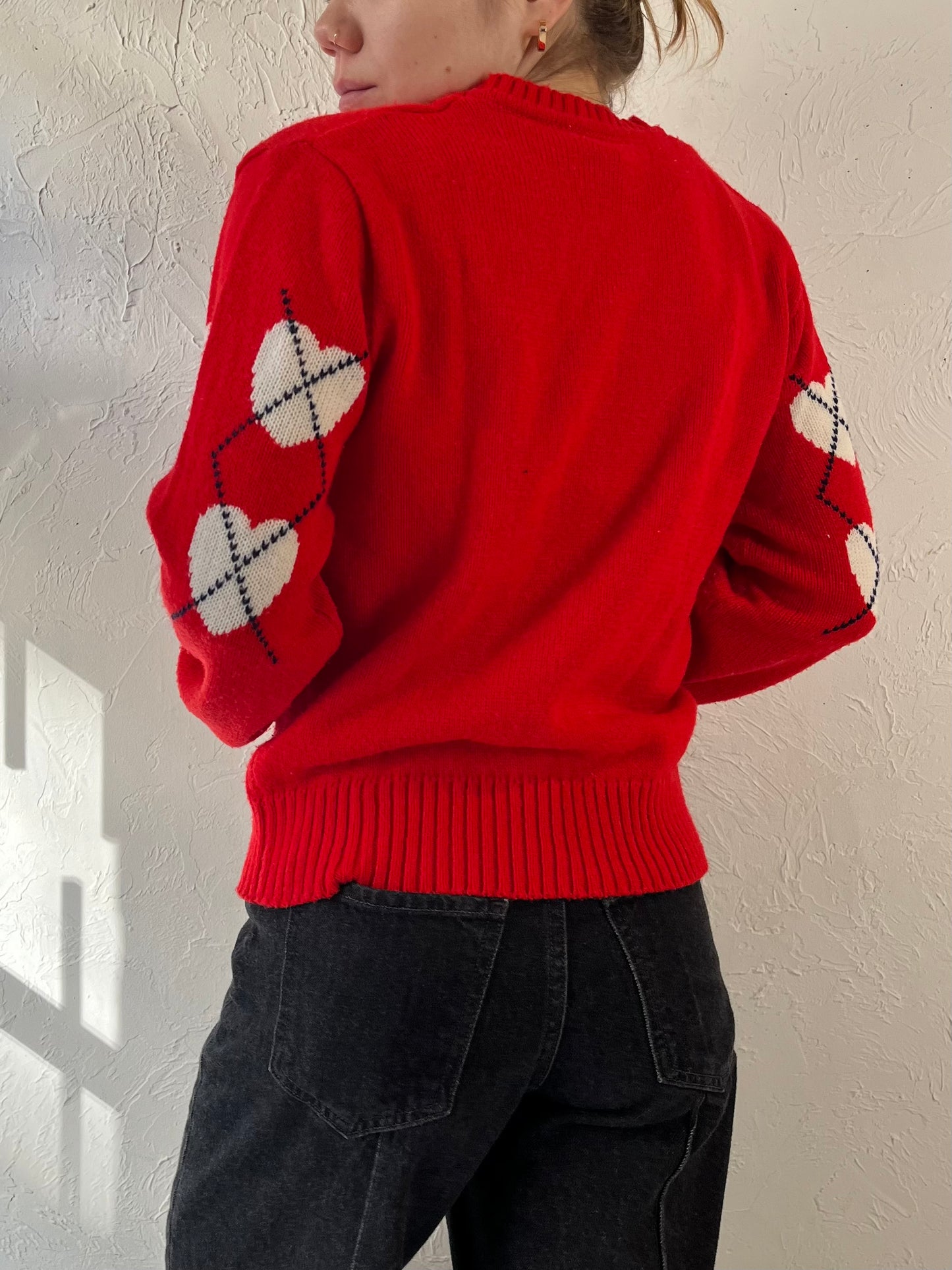 Vintage 'Out Of The Blue' Red Heart Sweater / Large