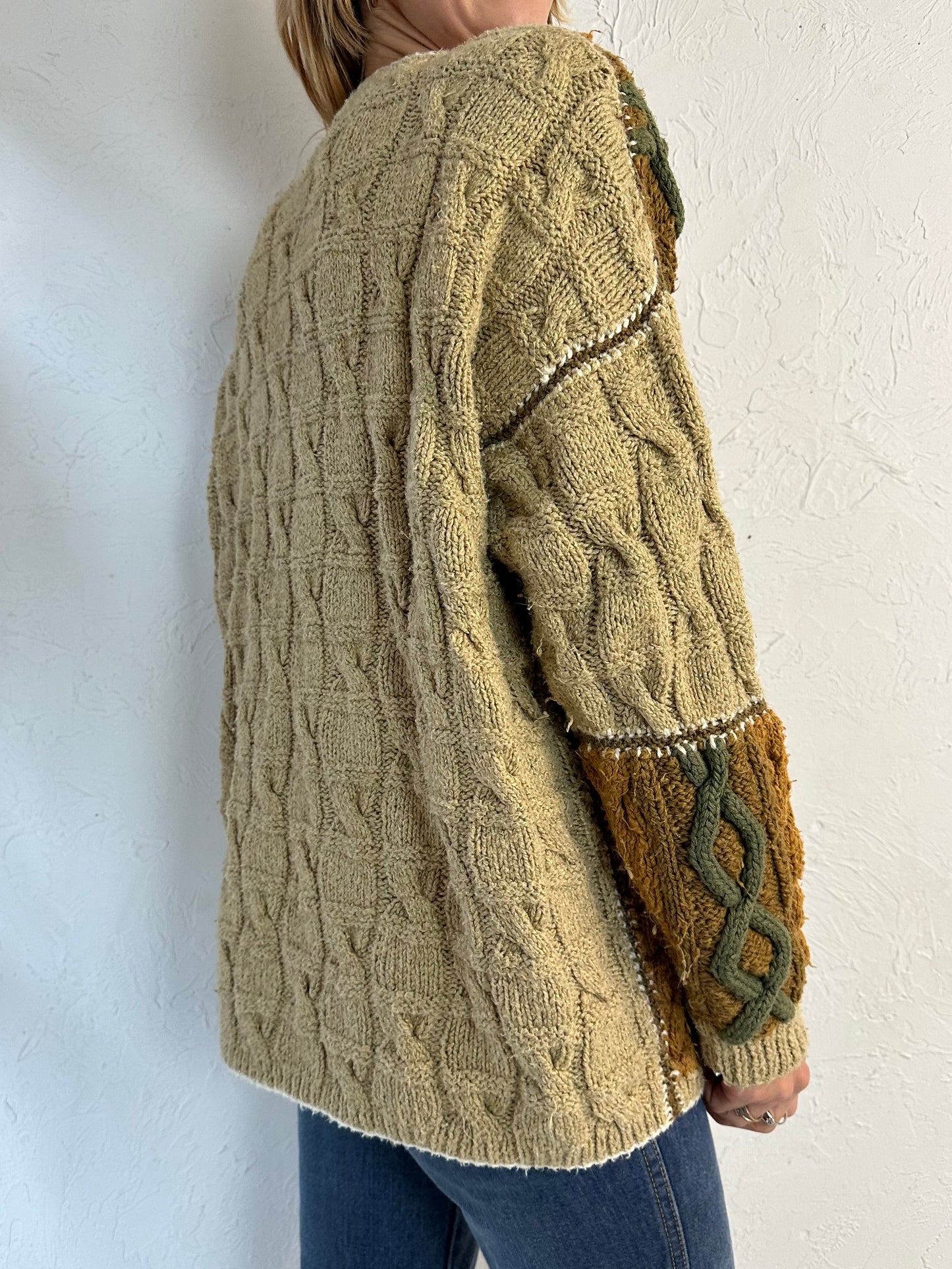 90s 'Liz Claiborne' Cable Knit Sweater / Large