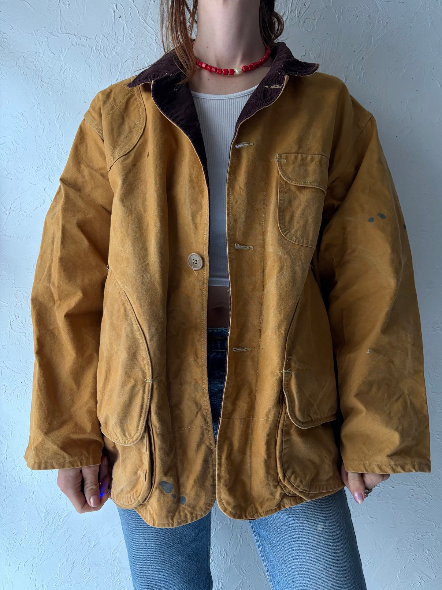 Vintage 'Black Sheep' Cotton Work Wear Hunting Jacket / Large