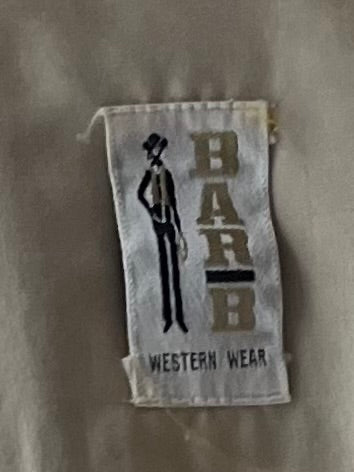 70s 'Barb' Tan Embroidered Western Cowboy Pearl Snap Up Shirt / XL