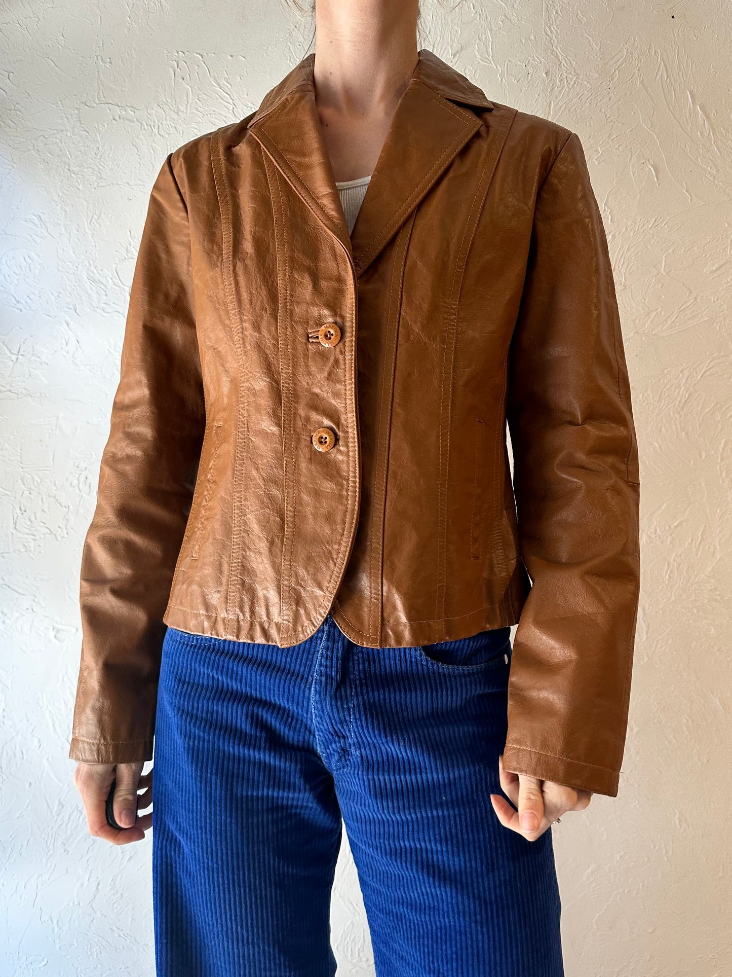 Y2k 'Wilsons' Brown Leather Jacket / Medium