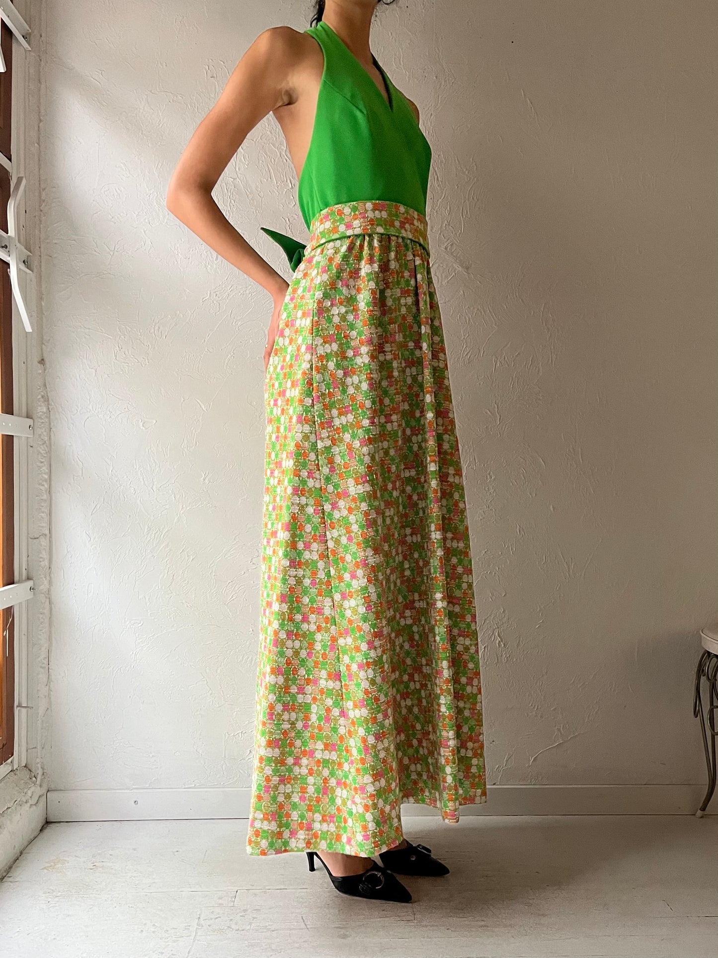 70s ‘Corinth Street’ Halter Dress / Small