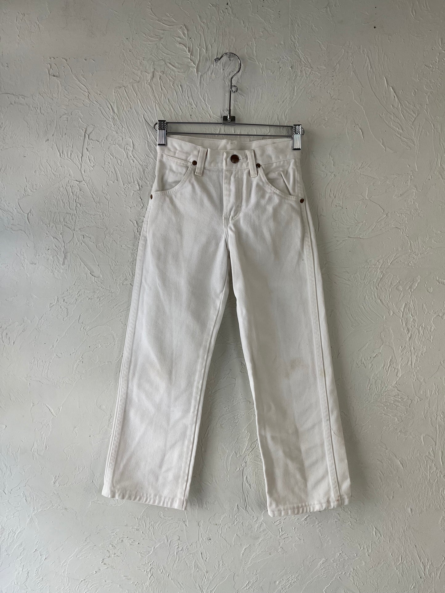 Y2k 'Wrangler' White Denim Kids Jeans / 9