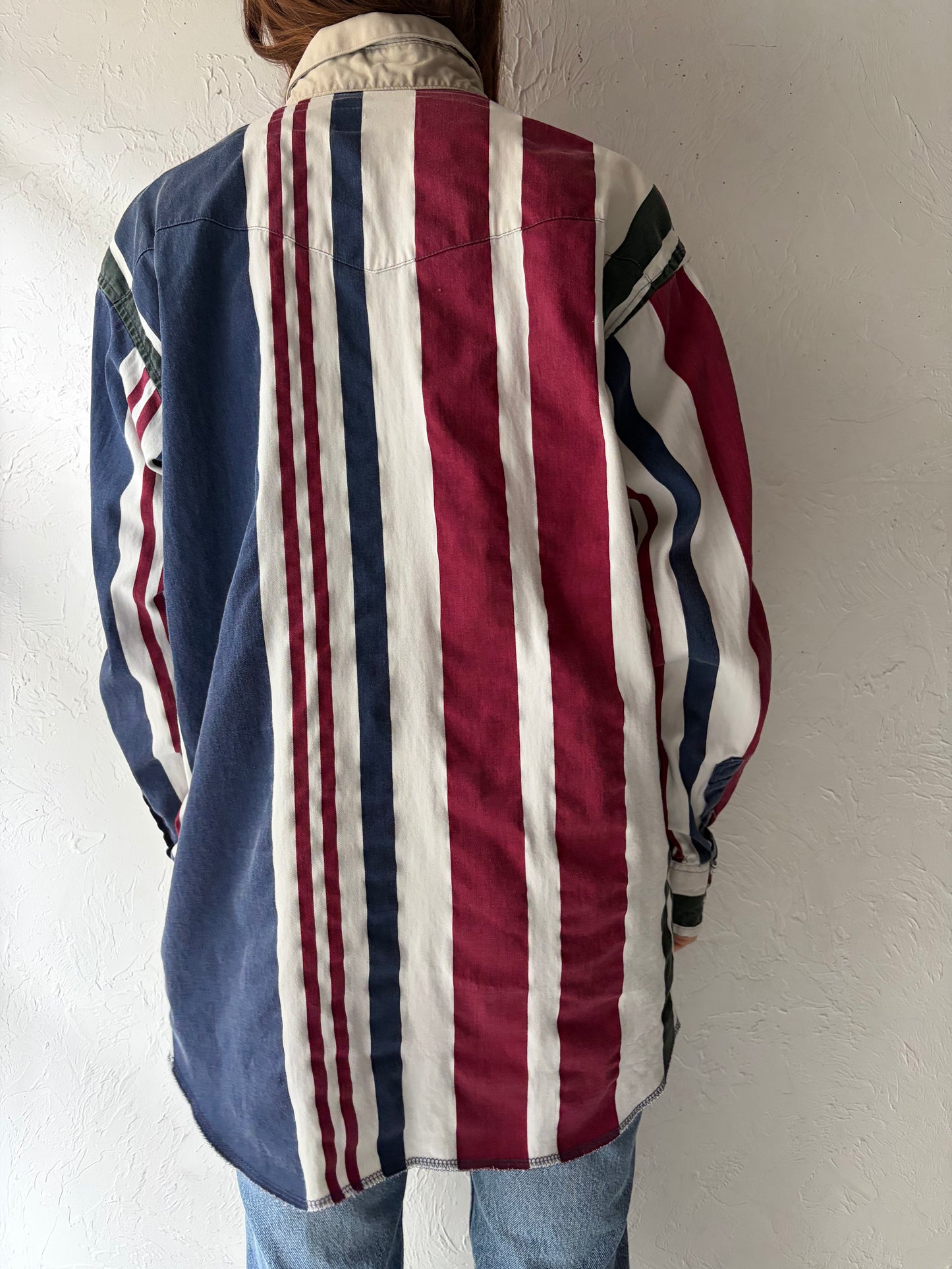 90s 'Wrangler' Button Up Cotton Shirt / Large