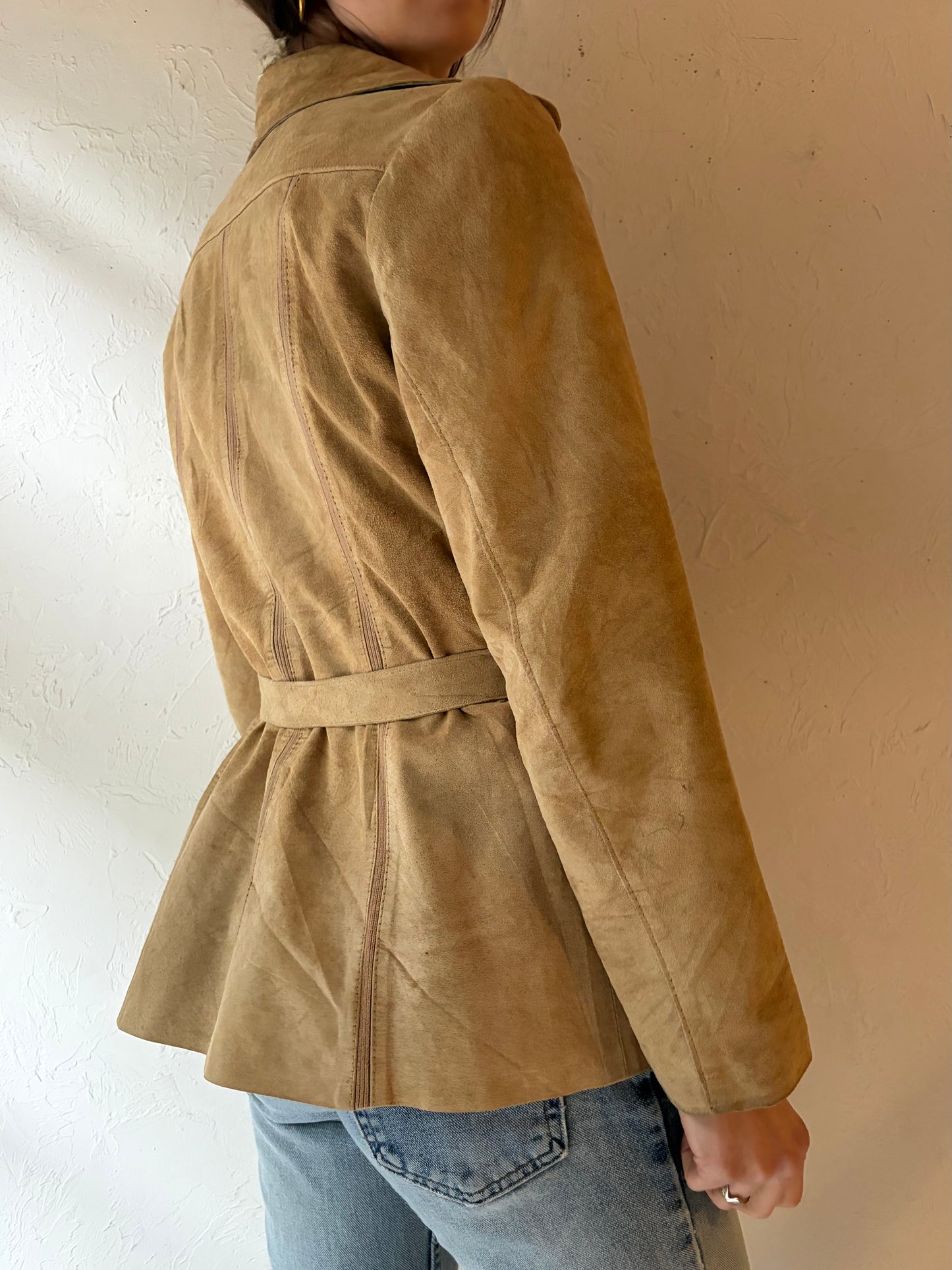 70s 'Shaino' Tan Suede Jacket / Small