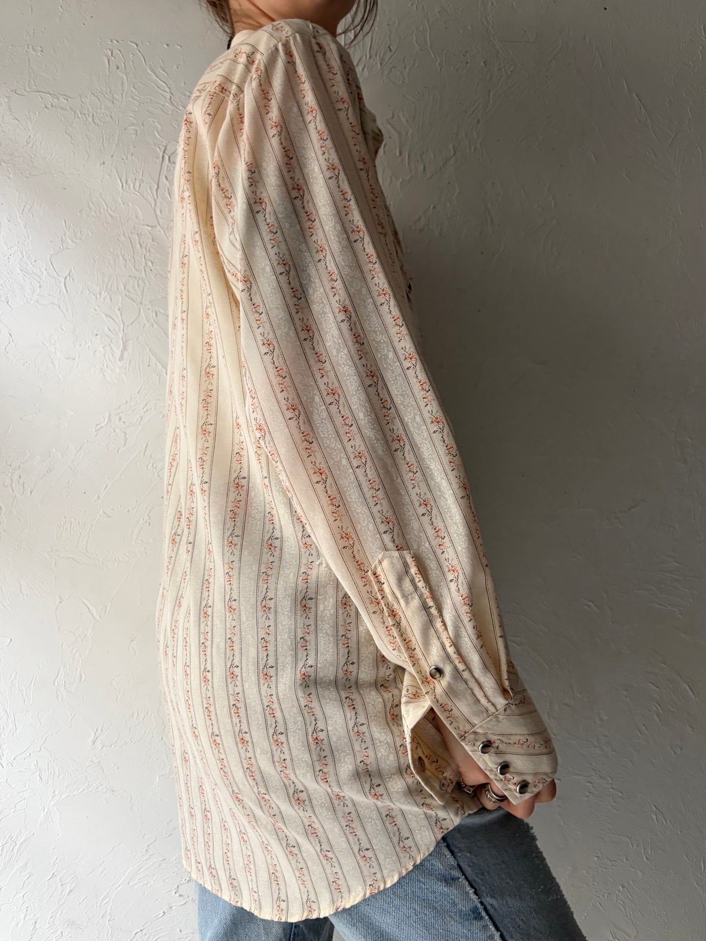 Vintage Western Snap Up Shirt / Large