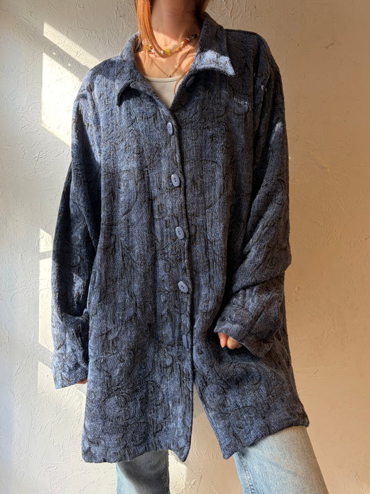 Y2k 'Pennington' Blue Tapestry Jacket / XL