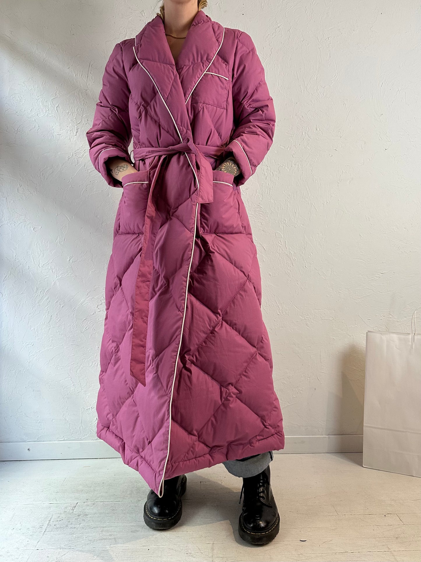 Vintage 'Eddie Bauer' Pink Puffer Coat / Small