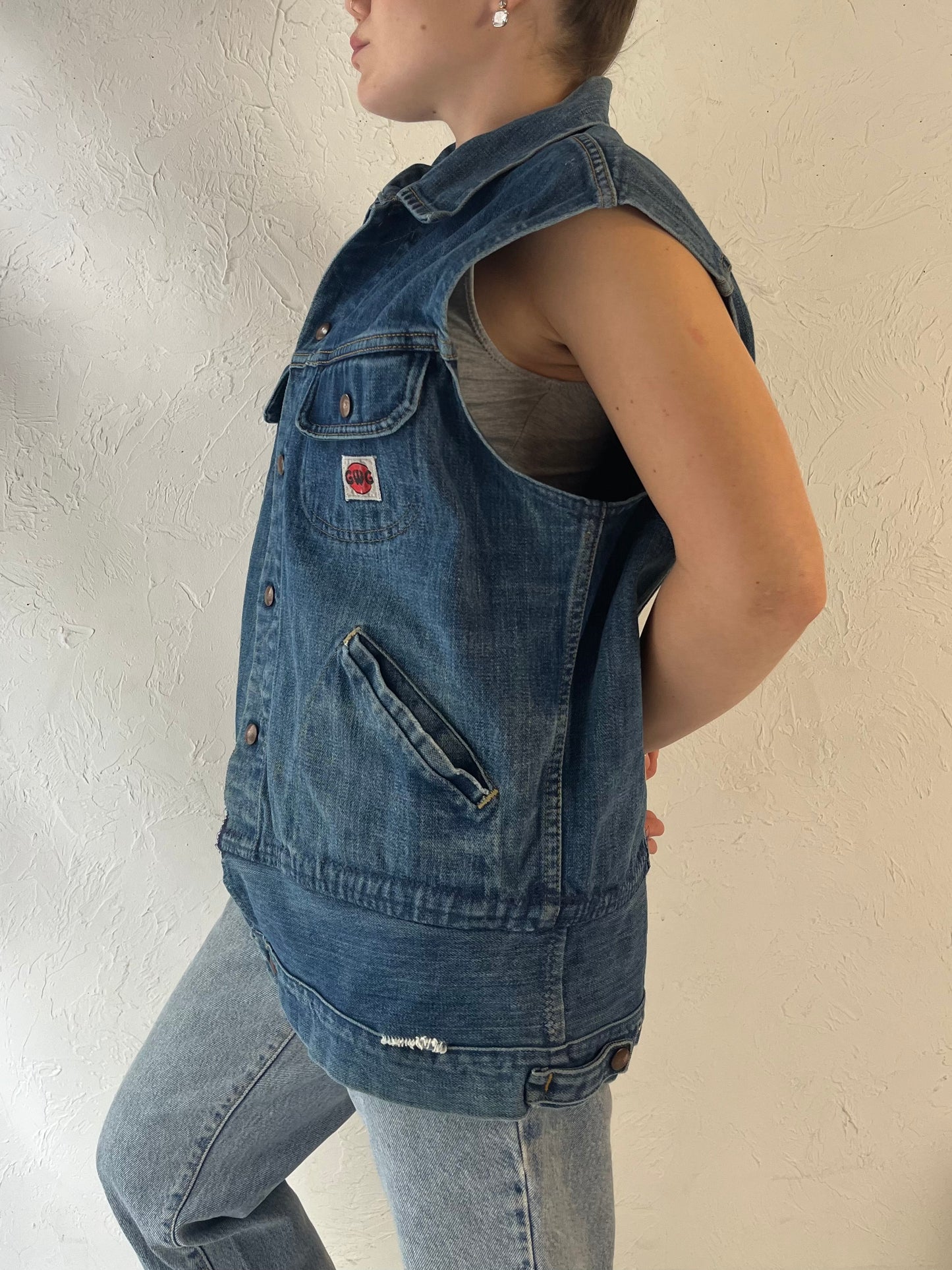 Vintage 'GWG' Altered Denim Vest / Large