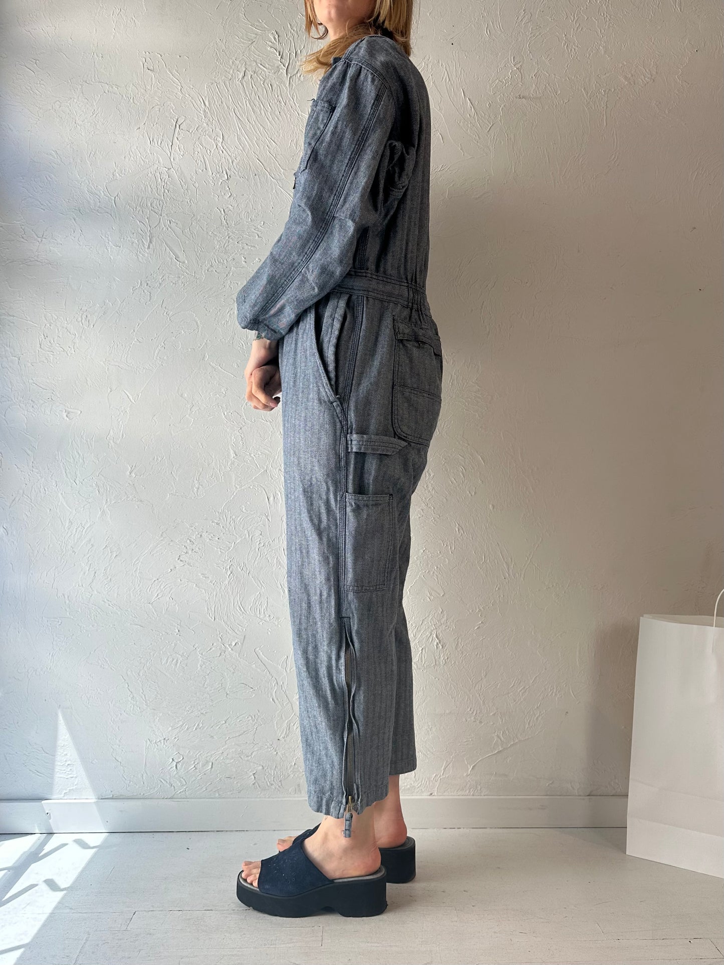 Y2k 'Key' Cotton Boiler Suit Coveralls / Small