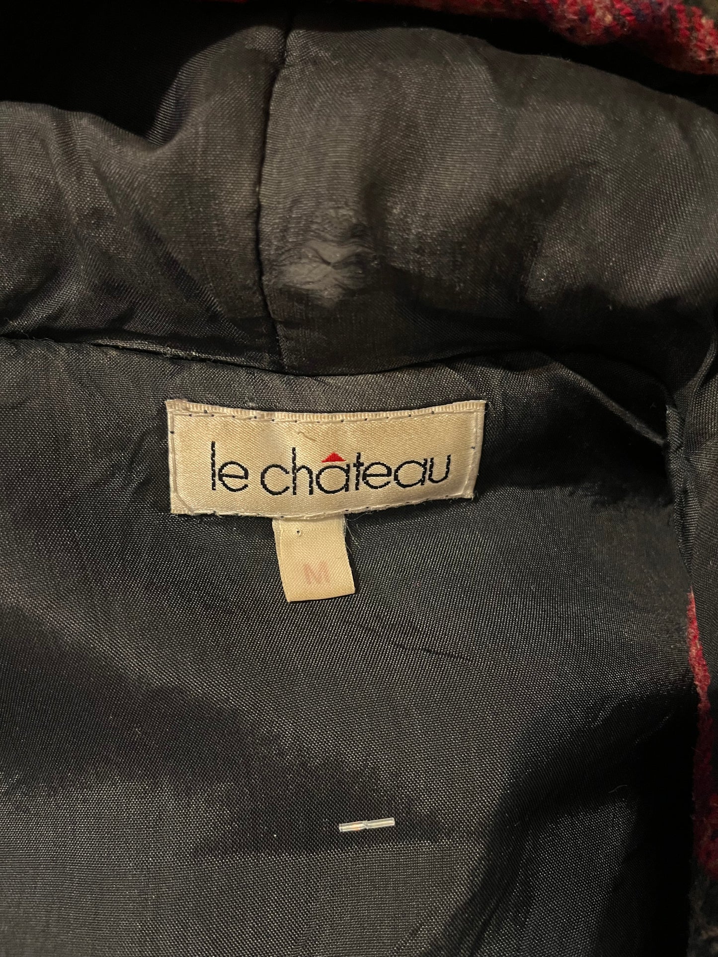 90s 'Le Chateau' Plaid Jacket / Medium