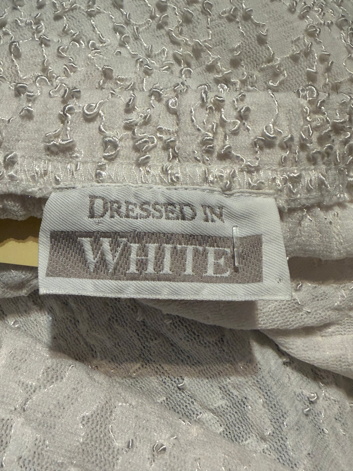 90s 'Dressed in White' Textured White Maxi Skirt / Small