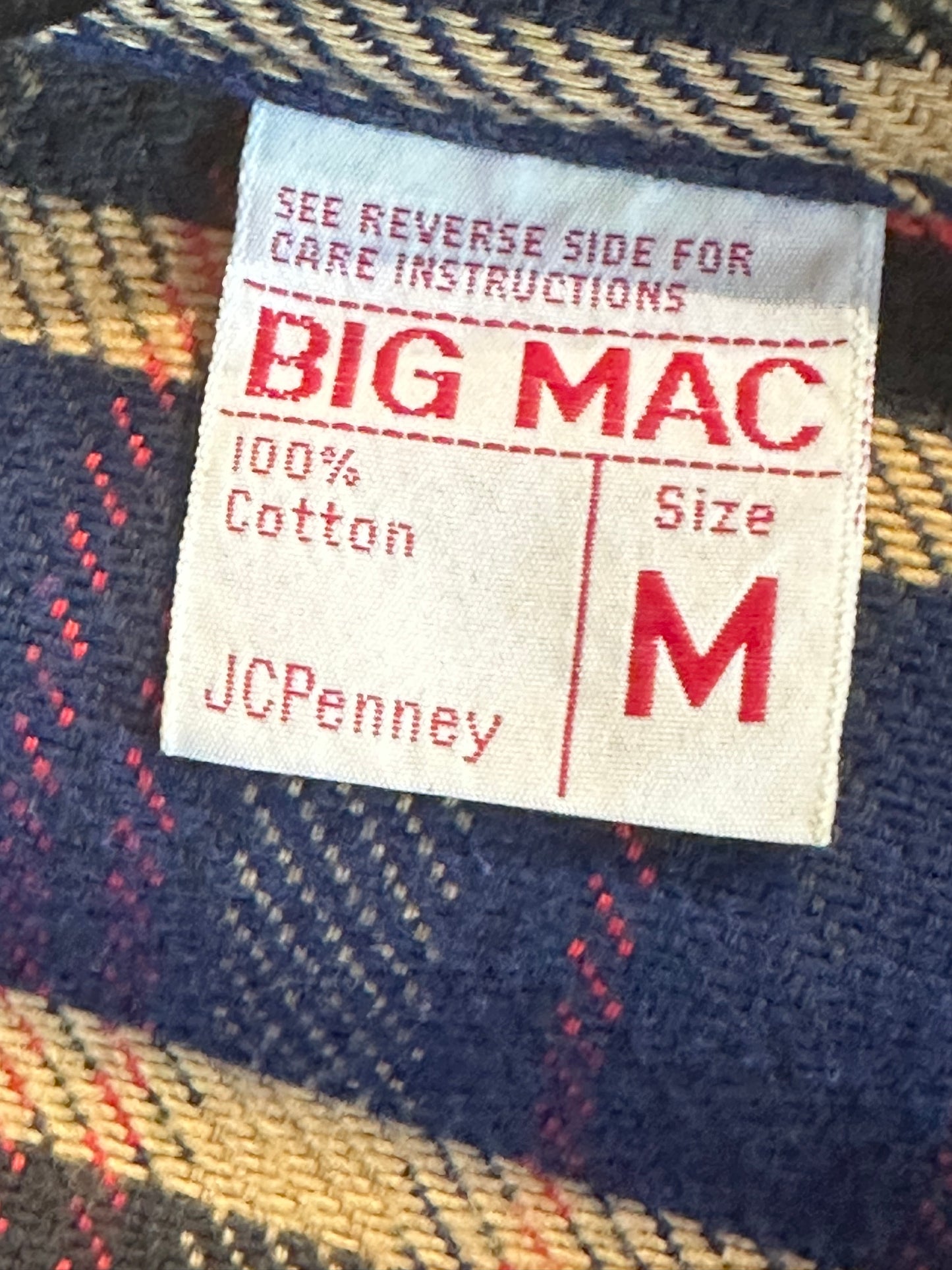 80s 'Big Mac JC Penny' Thick Cotton Flannel Shirt / Medium