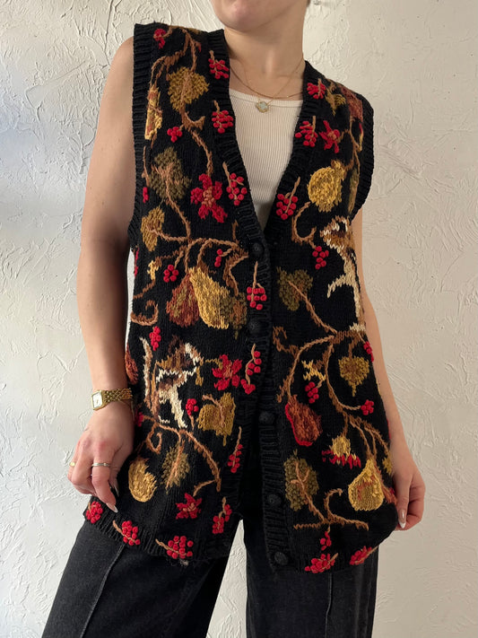 90s 'Heirloom Collectibles' Knit Vest / Small