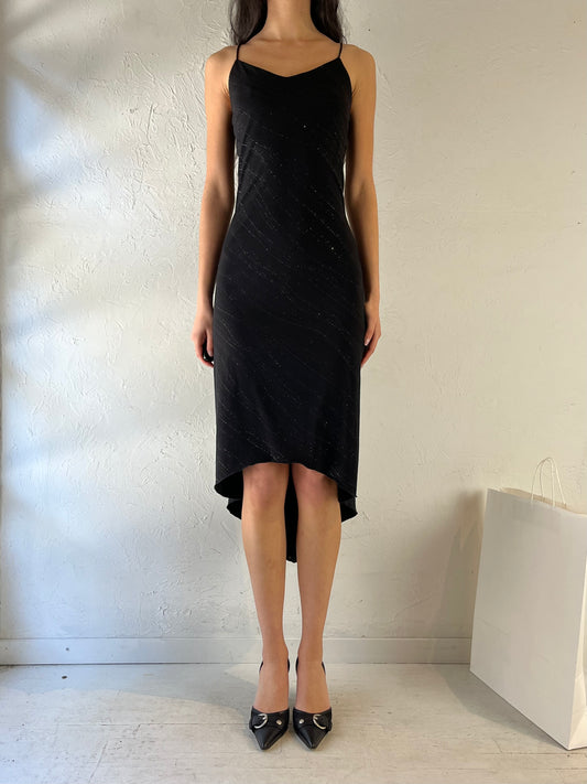 90s ‘Capucino’ Black Sparkly Dress / Small