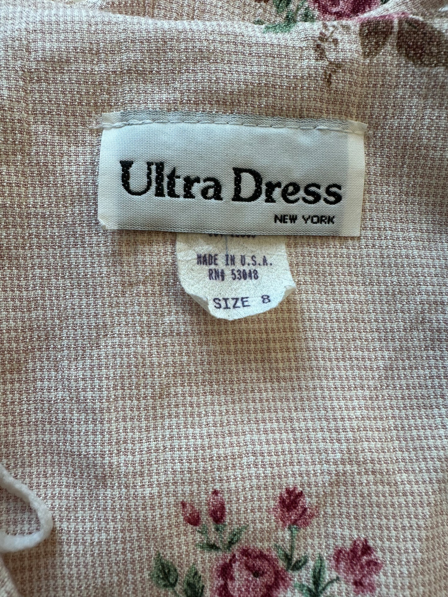90s 'Ultra Dress' Pink Button Up Dress / Medium