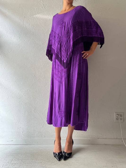 Y2k Purple Fringe Fairycore Dress / XL