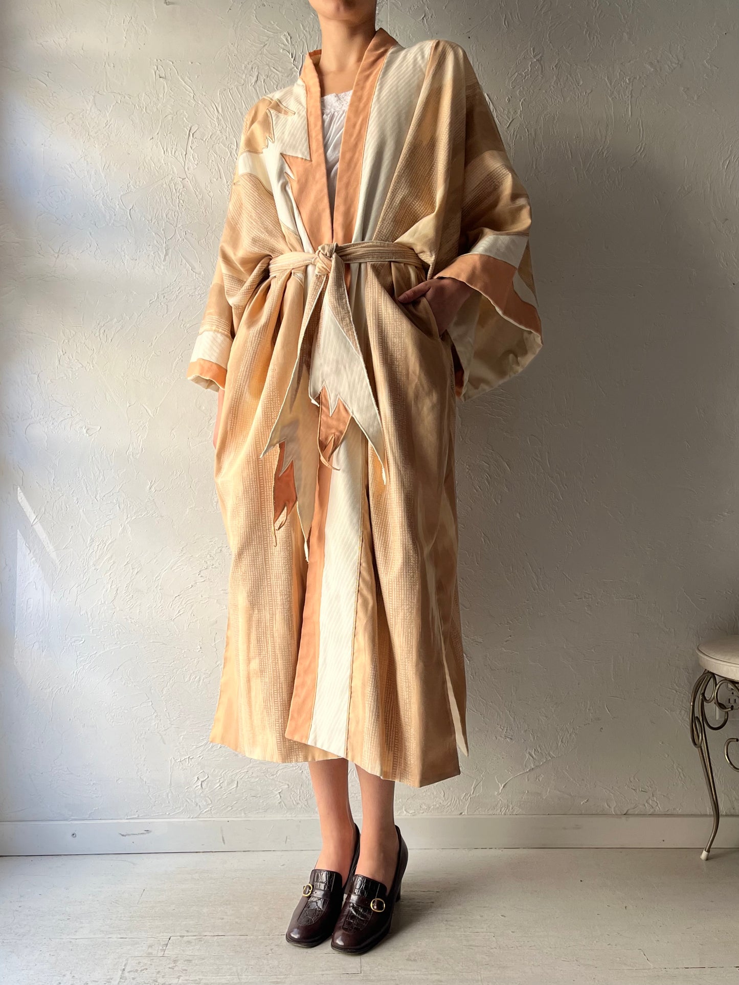 90s 'Muze' Retro Kimono Style Robe / Vintage 1990s Festival Robe / XL
