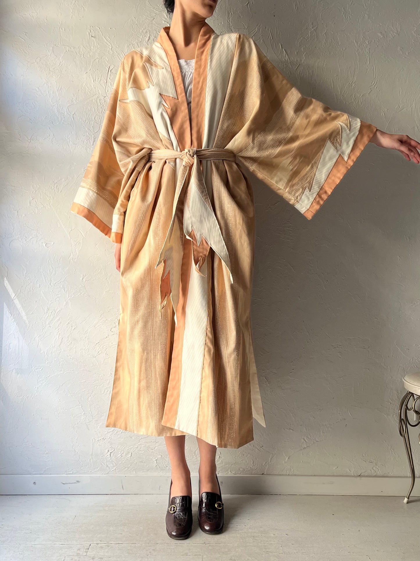 90s 'Muze' Retro Kimono Style Robe / Vintage 1990s Festival Robe / XL