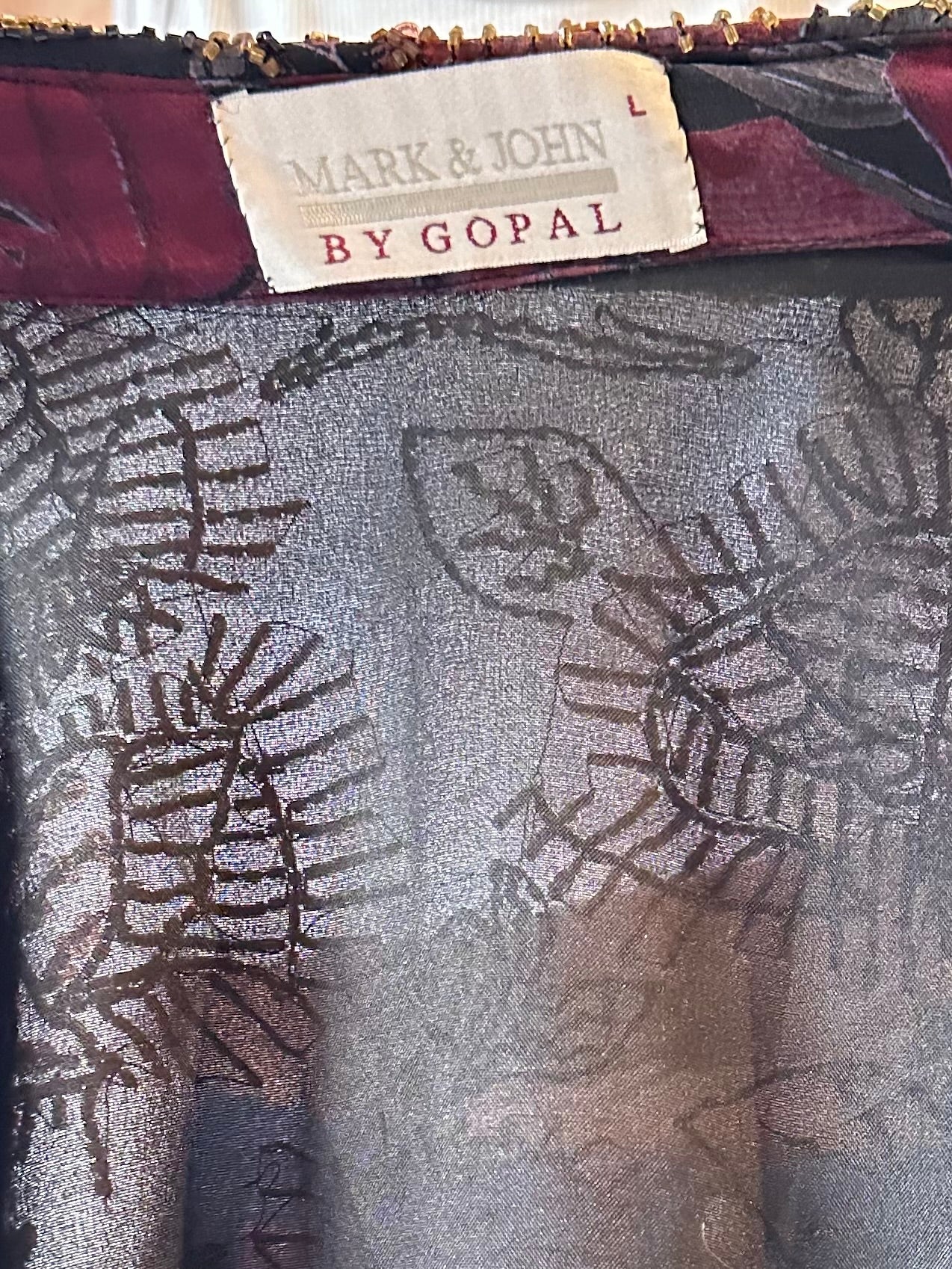 90s 'Gopal' Beaded Jacket / Medium