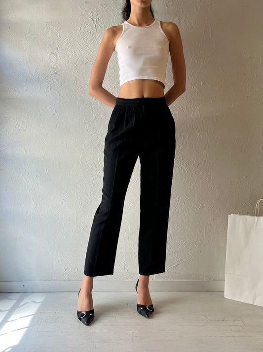 90s ‘Mr. Jax’ Black Wool Trousers / Small